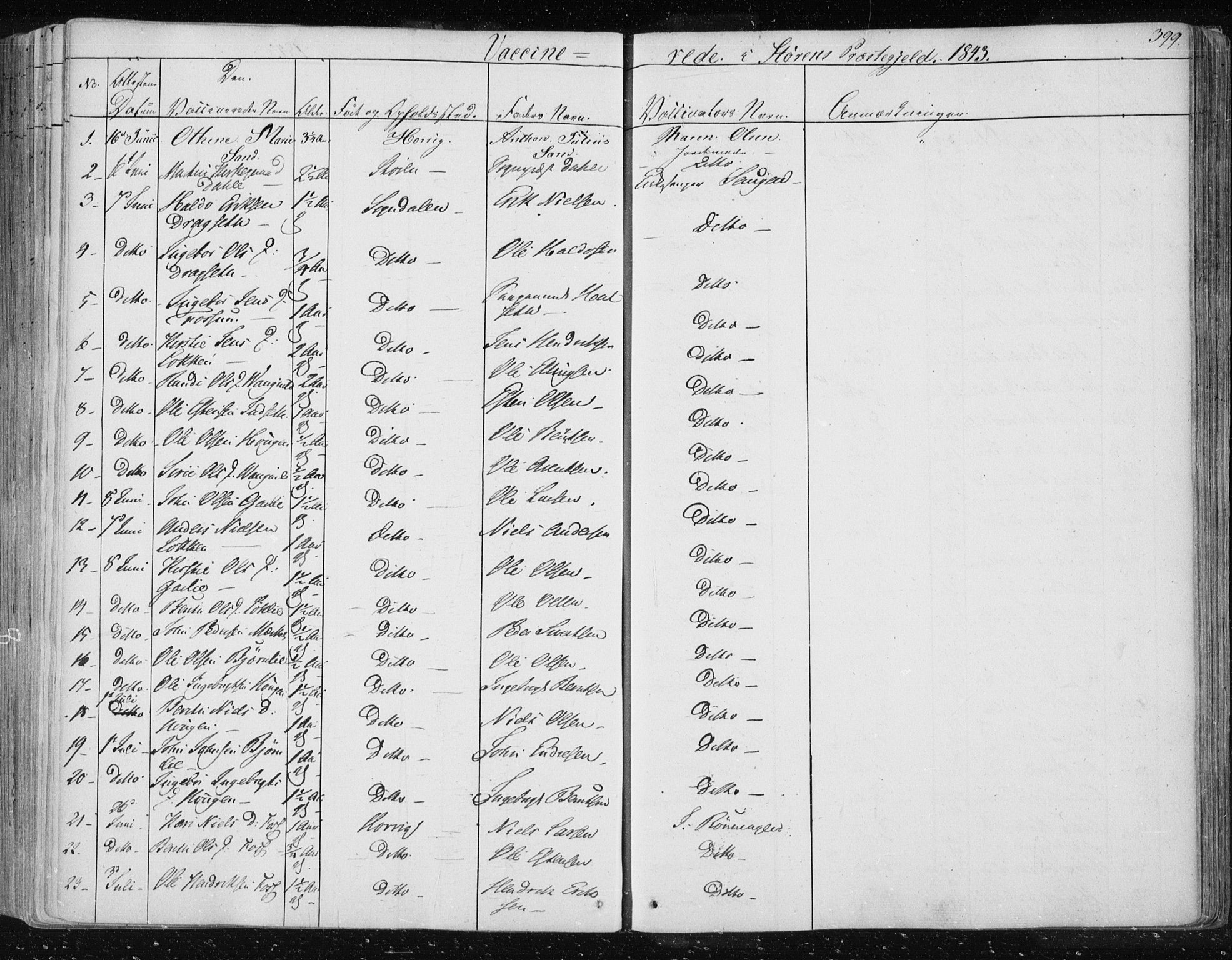 Ministerialprotokoller, klokkerbøker og fødselsregistre - Sør-Trøndelag, SAT/A-1456/687/L0997: Parish register (official) no. 687A05 /1, 1843-1848, p. 399