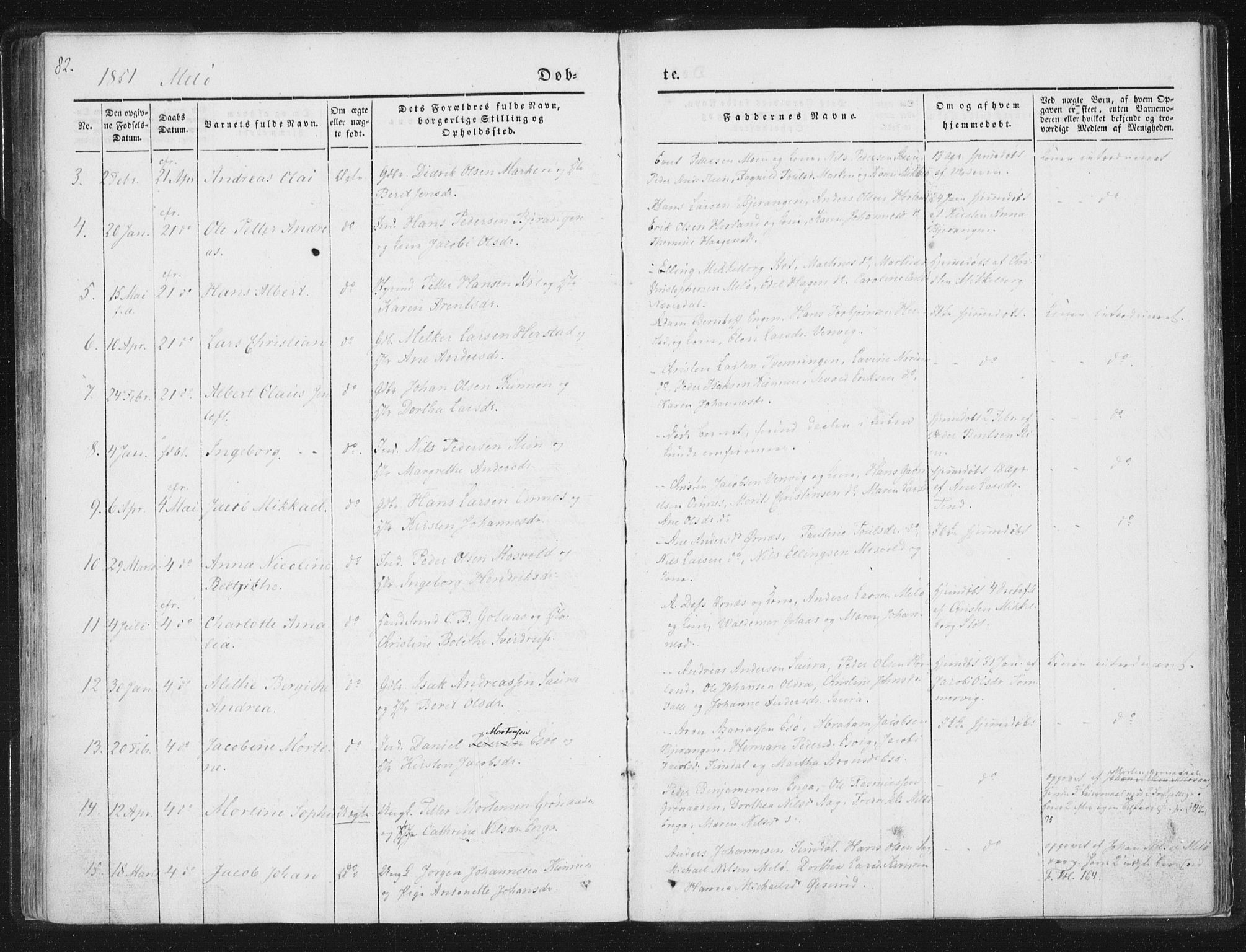 Ministerialprotokoller, klokkerbøker og fødselsregistre - Nordland, AV/SAT-A-1459/841/L0602: Parish register (official) no. 841A08 /2, 1845-1859, p. 82