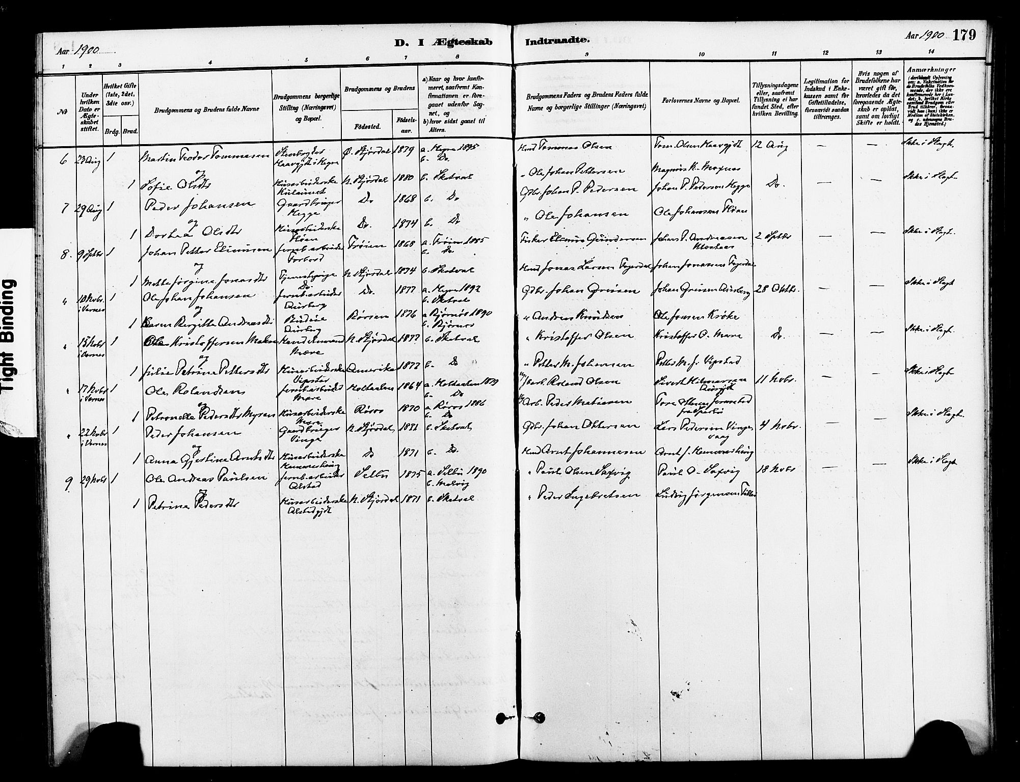 Ministerialprotokoller, klokkerbøker og fødselsregistre - Nord-Trøndelag, SAT/A-1458/712/L0100: Parish register (official) no. 712A01, 1880-1900, p. 179
