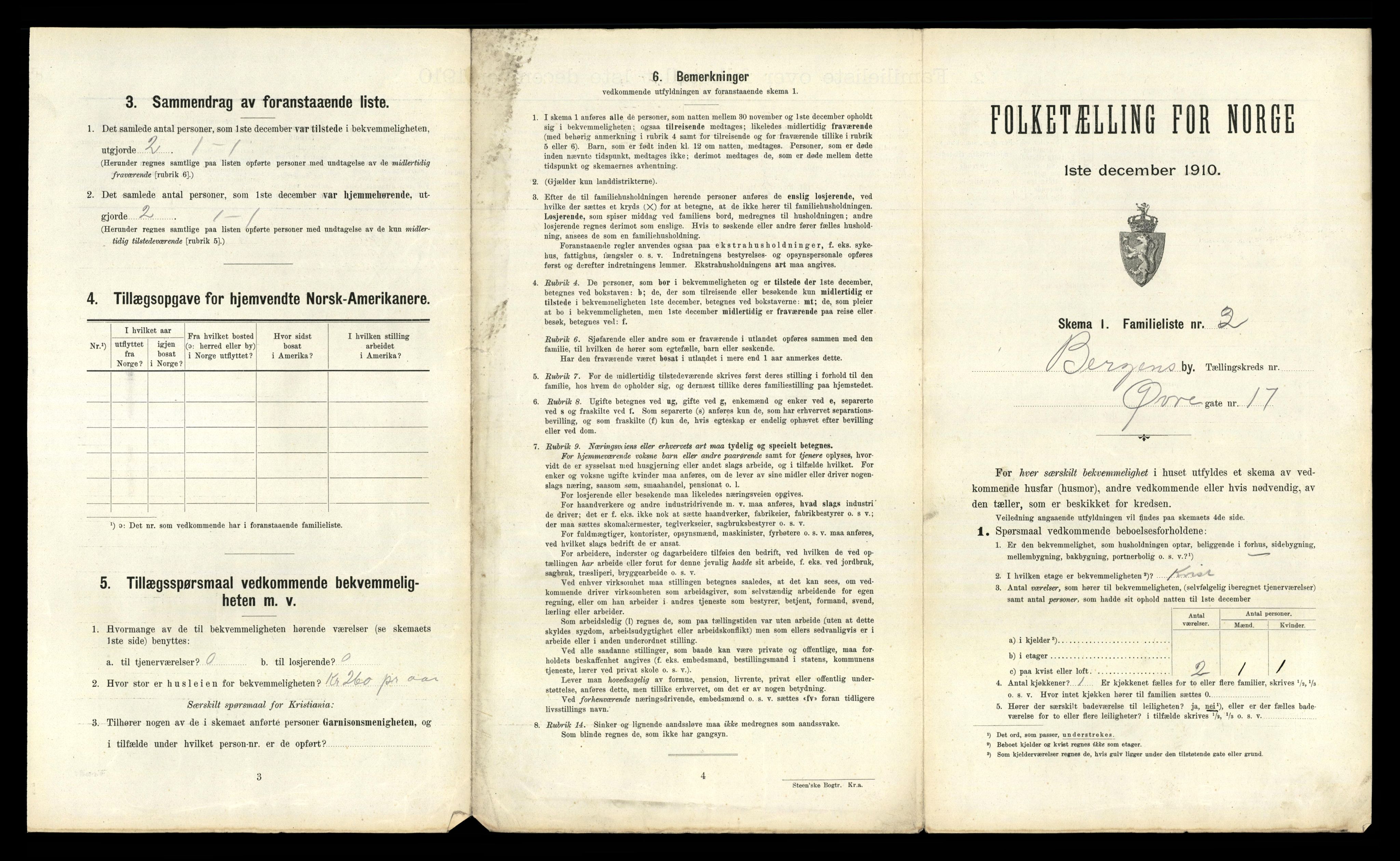 RA, 1910 census for Bergen, 1910, p. 31197