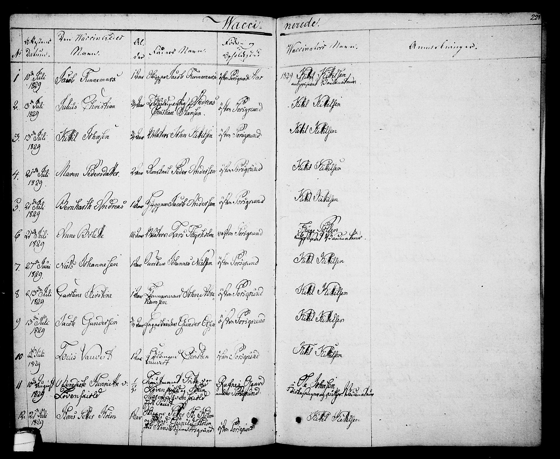 Porsgrunn kirkebøker , AV/SAKO-A-104/F/Fa/L0005: Parish register (official) no. 5, 1828-1840, p. 221