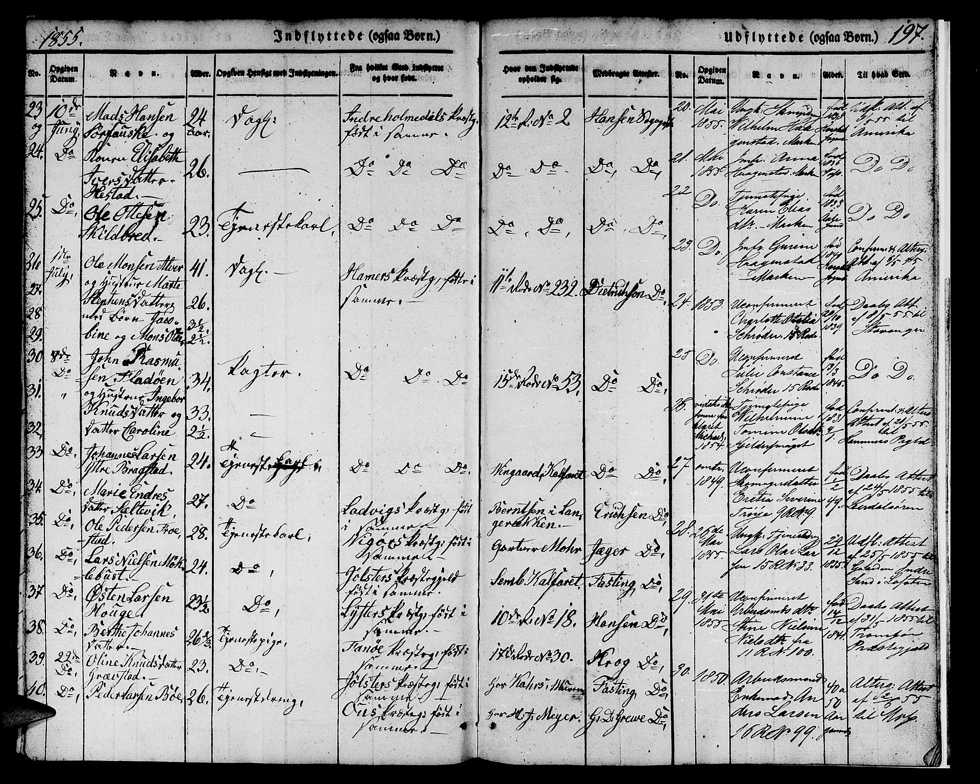 Domkirken sokneprestembete, AV/SAB-A-74801/H/Hab/L0029: Parish register (copy) no. D 1, 1839-1857, p. 197