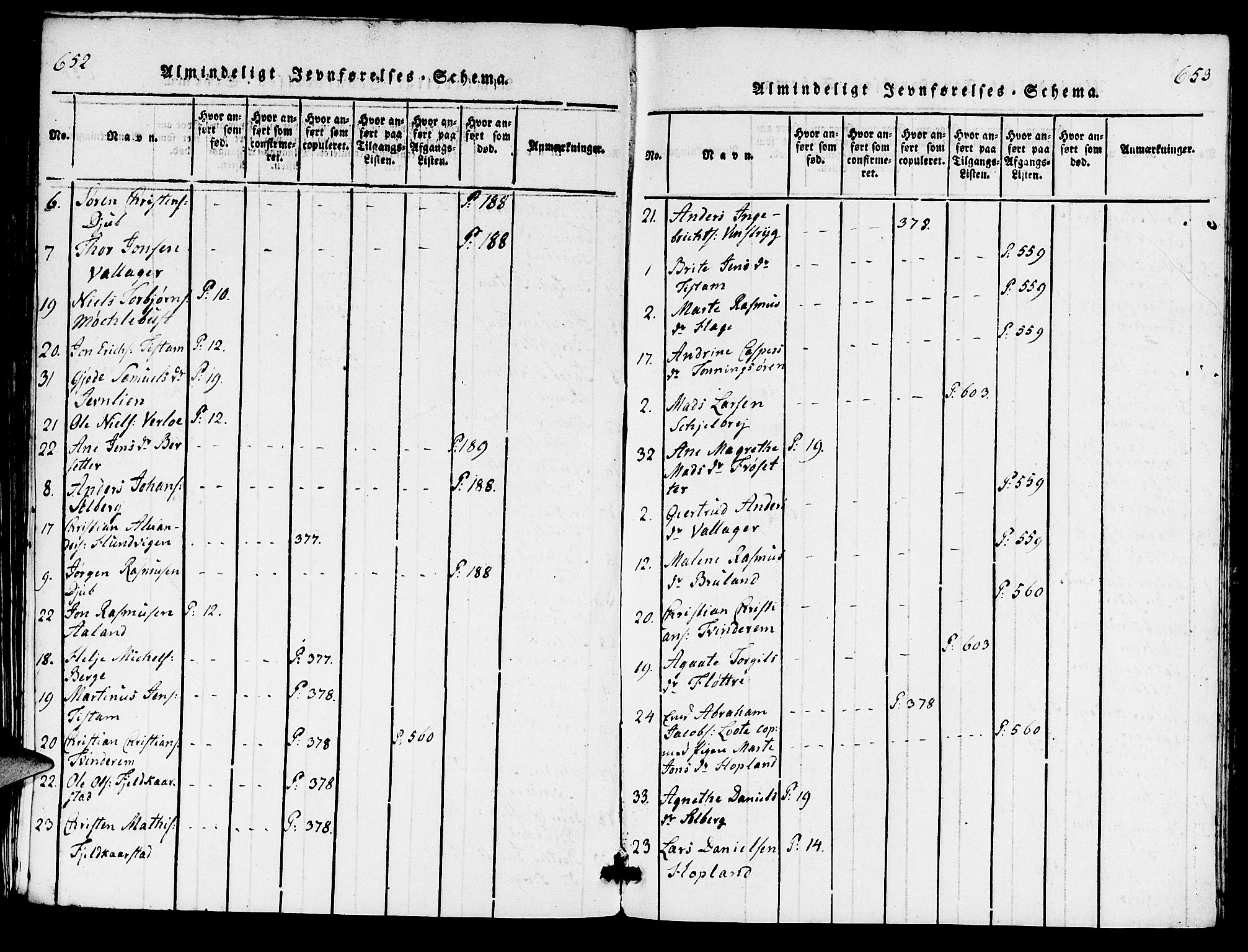 Innvik sokneprestembete, SAB/A-80501: Parish register (copy) no. C 1, 1816-1820, p. 652-653