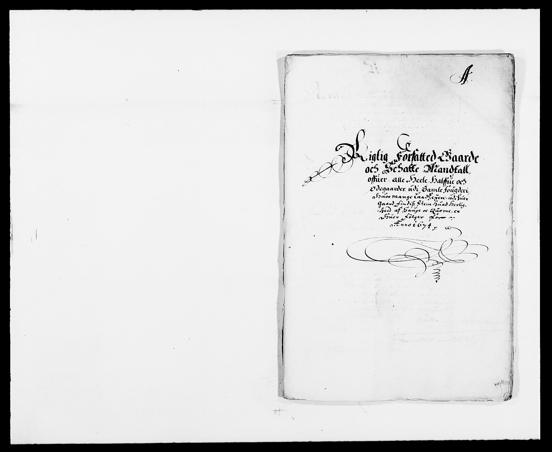 Rentekammeret inntil 1814, Reviderte regnskaper, Fogderegnskap, AV/RA-EA-4092/R34/L2042: Fogderegnskap Bamble, 1673-1675, p. 126