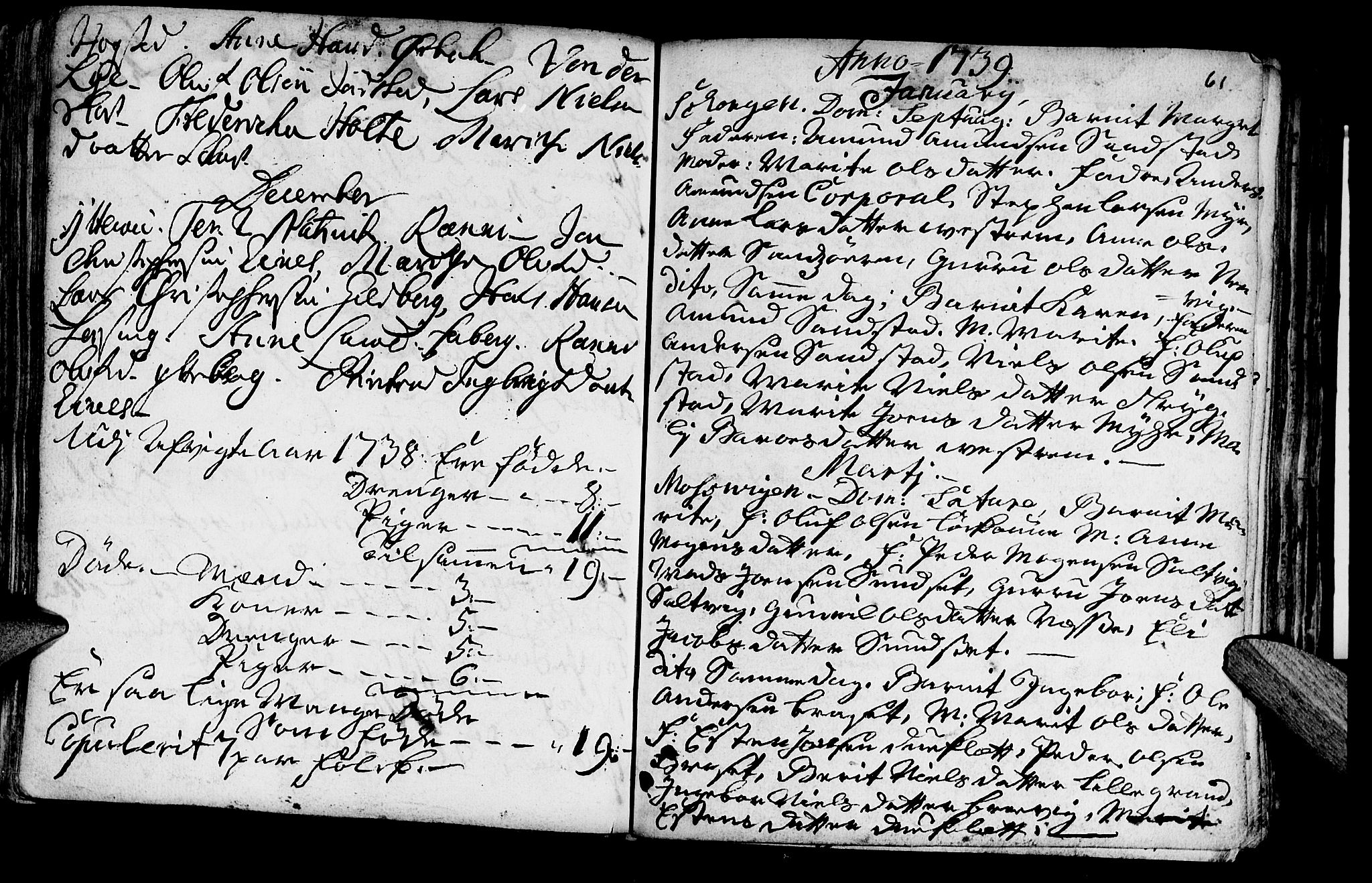 Ministerialprotokoller, klokkerbøker og fødselsregistre - Nord-Trøndelag, SAT/A-1458/722/L0215: Parish register (official) no. 722A02, 1718-1755, p. 61