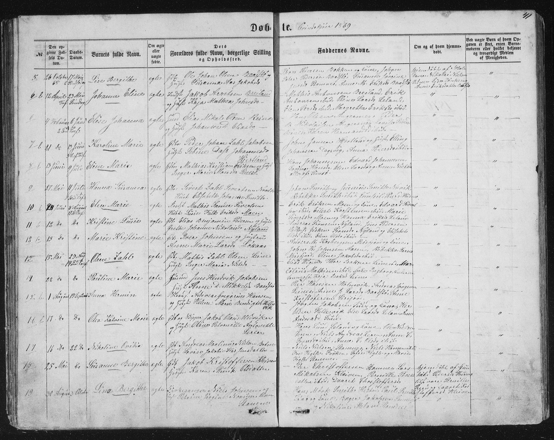 Ministerialprotokoller, klokkerbøker og fødselsregistre - Nordland, AV/SAT-A-1459/831/L0476: Parish register (copy) no. 831C03, 1866-1877, p. 41