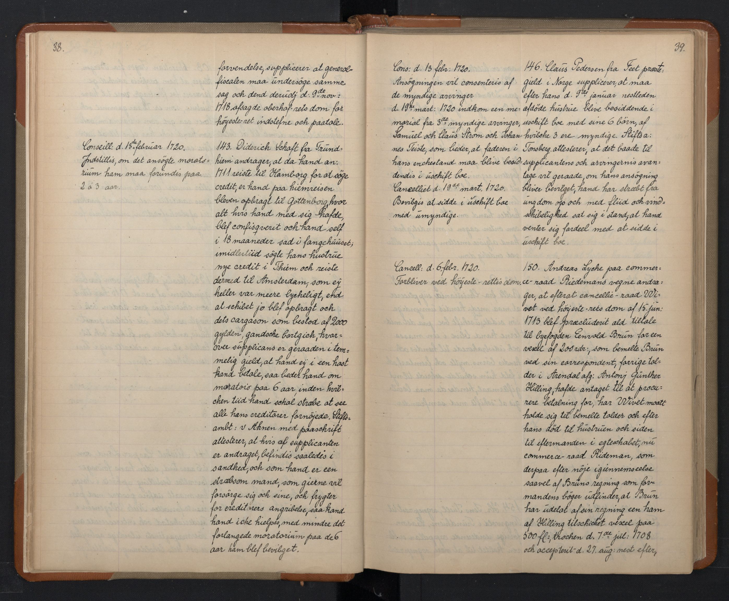 Avskriftsamlingen, AV/RA-EA-4022/F/Fa/L0083: Supplikker, 1720, p. 22