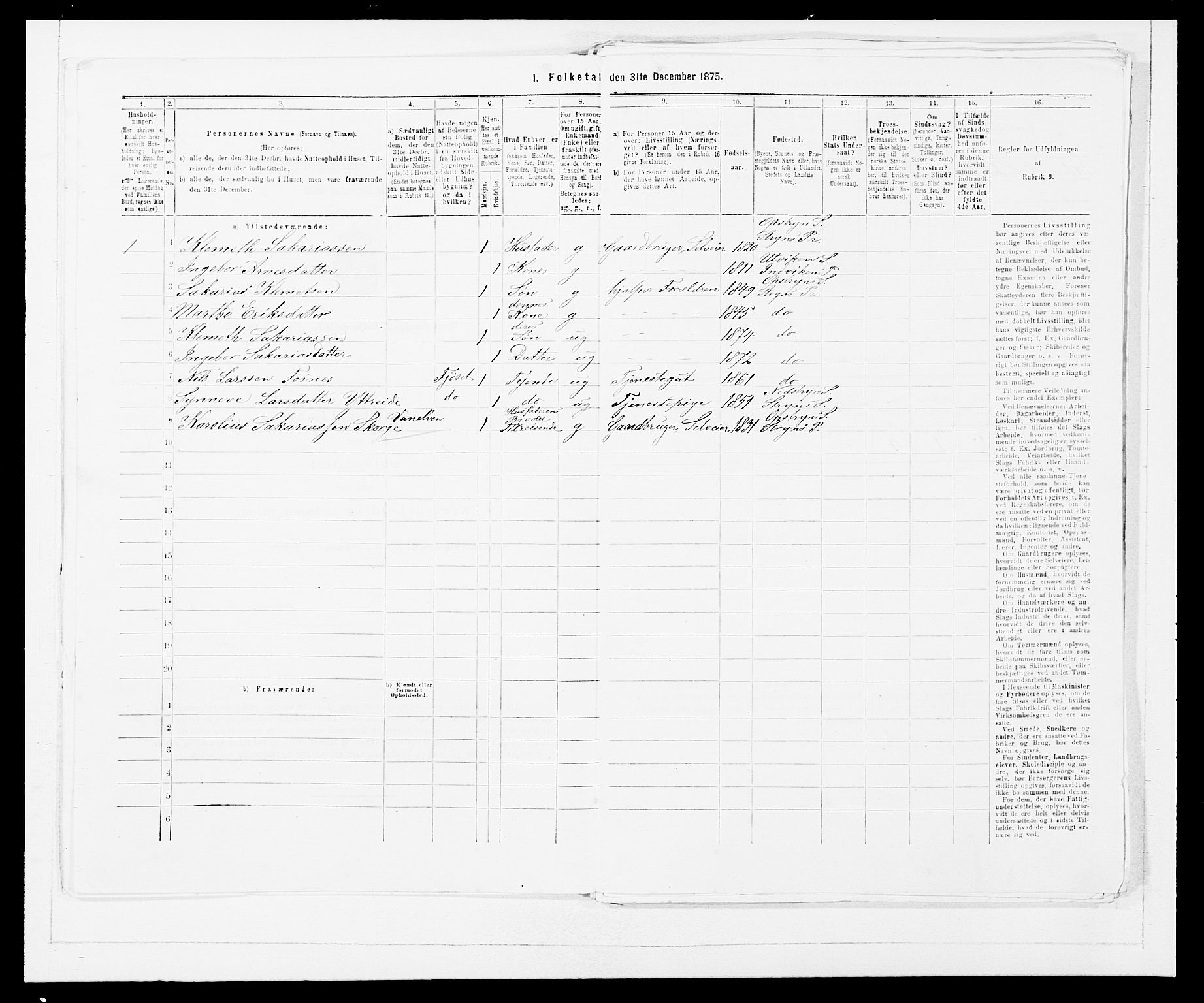 SAB, 1875 Census for 1448P Stryn, 1875, p. 650