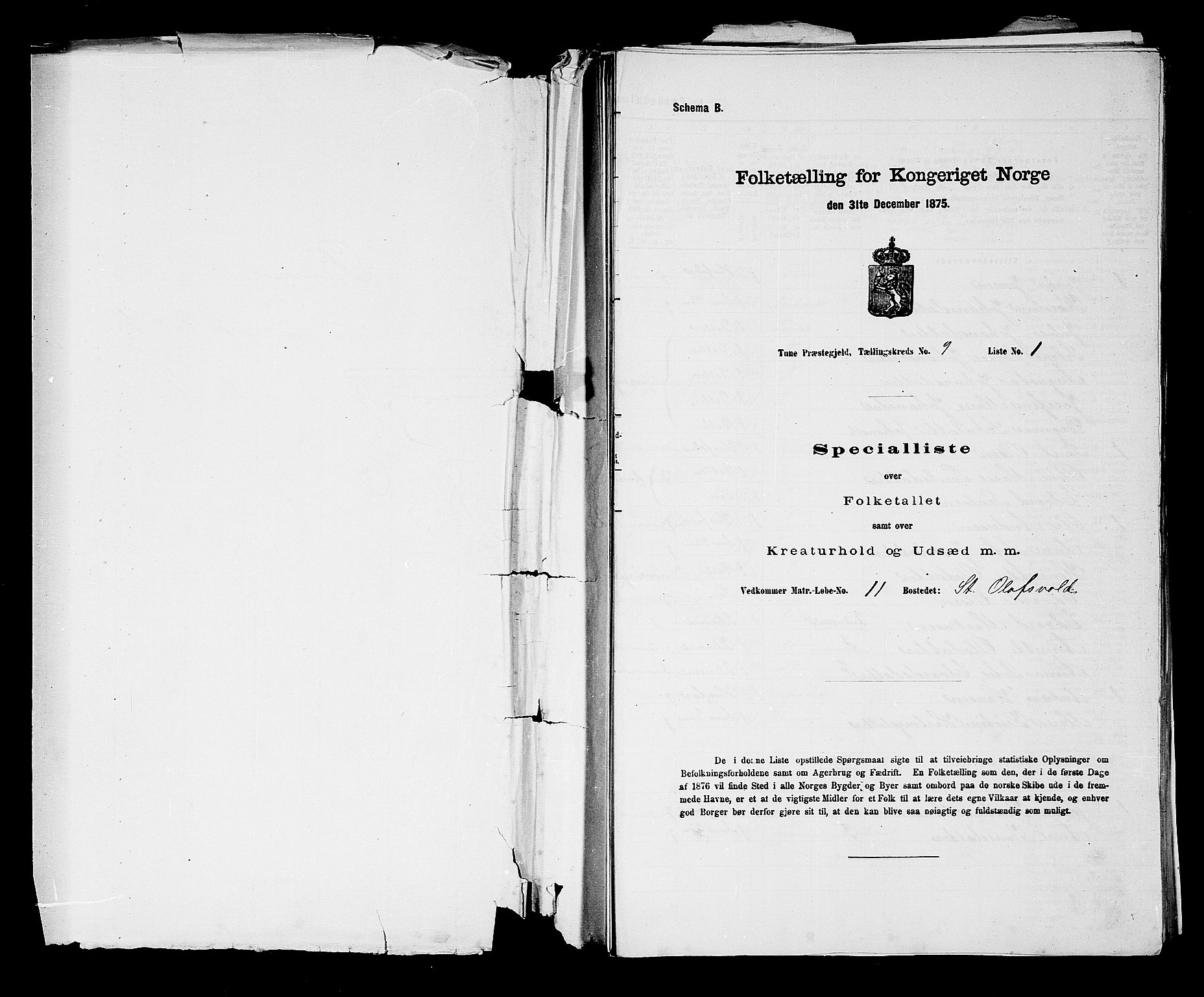 RA, 1875 census for 0130P Tune, 1875, p. 1553