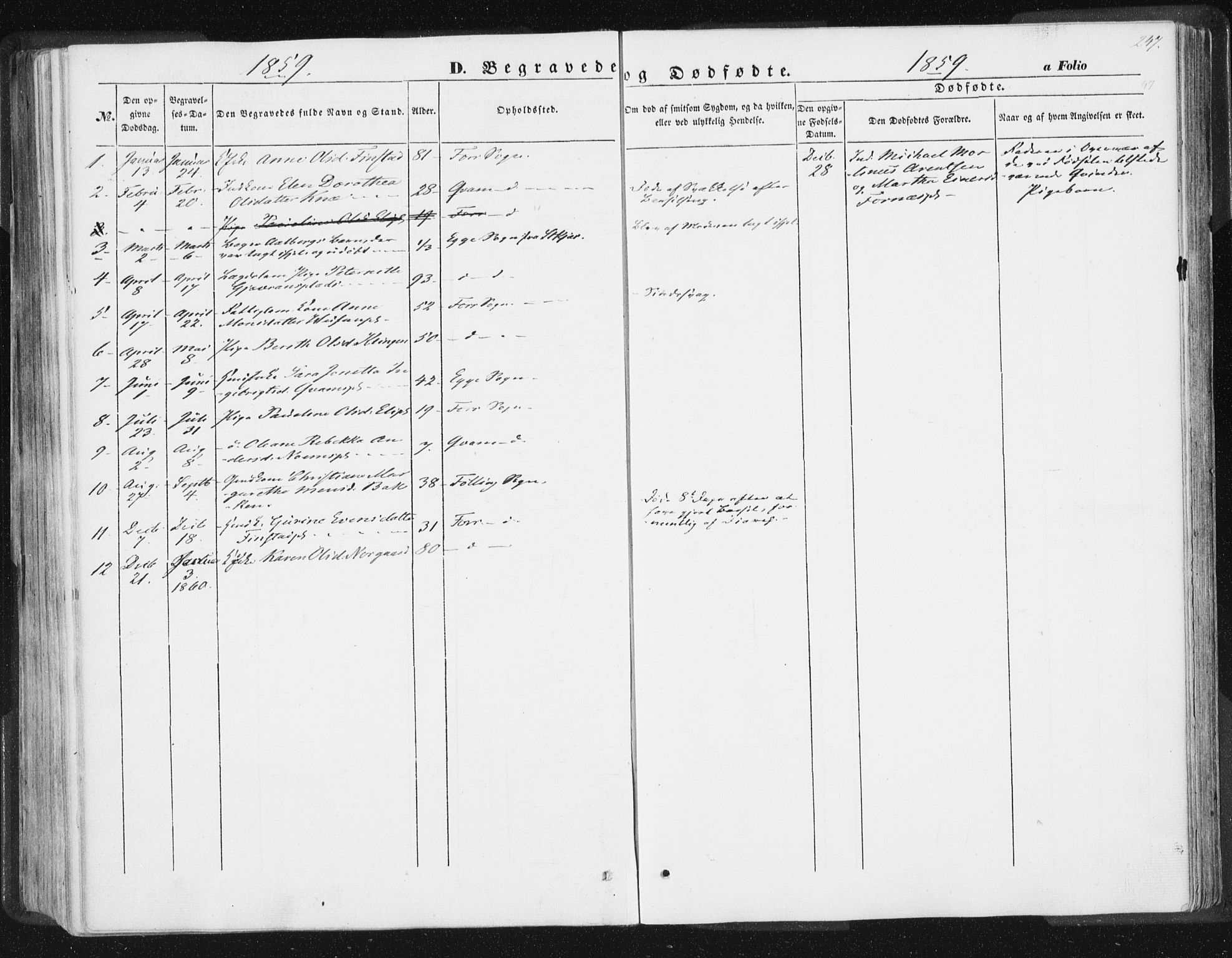 Ministerialprotokoller, klokkerbøker og fødselsregistre - Nord-Trøndelag, SAT/A-1458/746/L0446: Parish register (official) no. 746A05, 1846-1859, p. 247