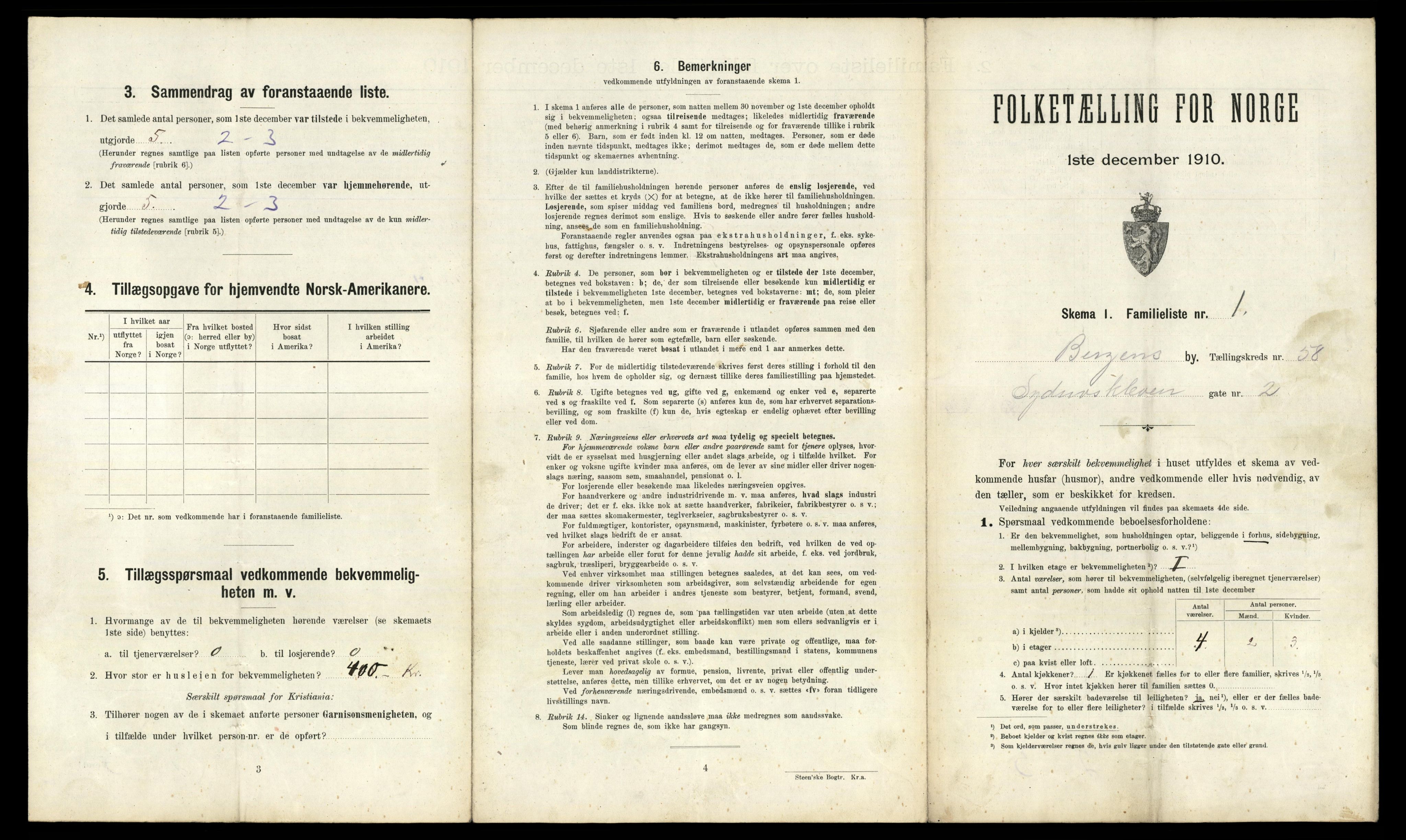 RA, 1910 census for Bergen, 1910, p. 20093