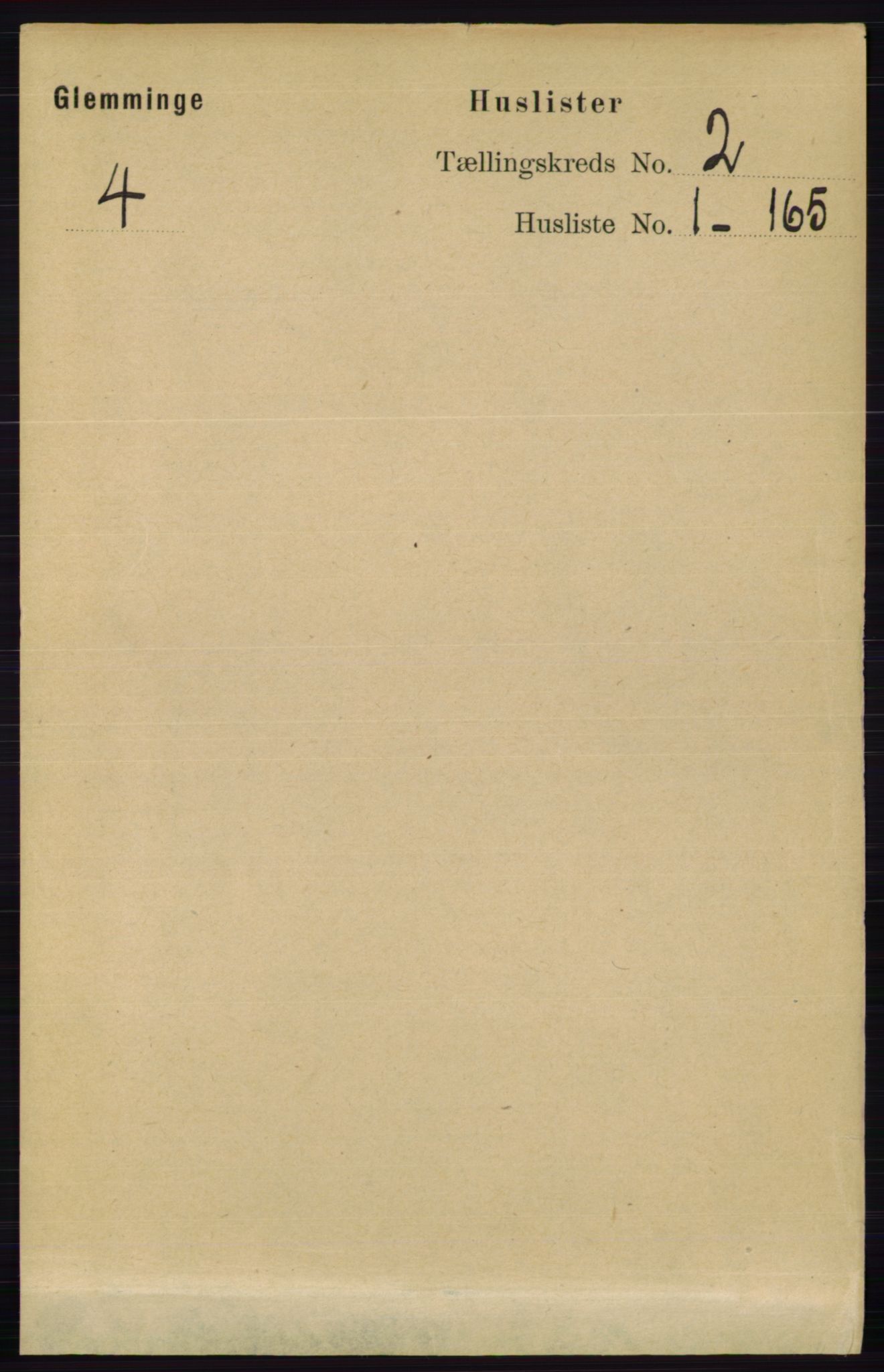 RA, 1891 census for 0132 Glemmen, 1891, p. 401
