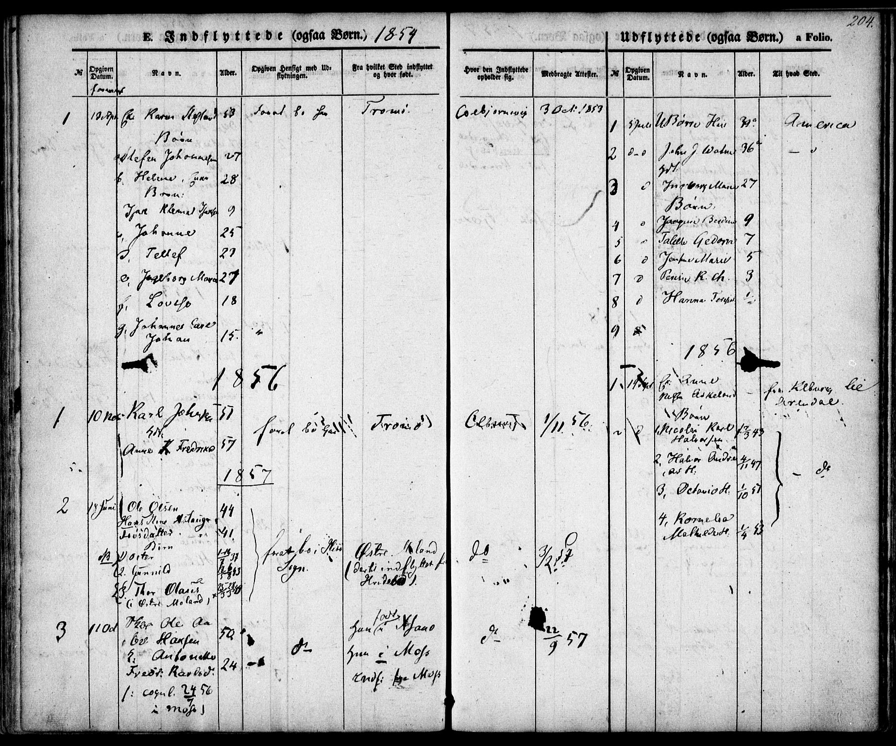 Hisøy sokneprestkontor, SAK/1111-0020/F/Fa/L0001: Parish register (official) no. A 1, 1849-1871, p. 204
