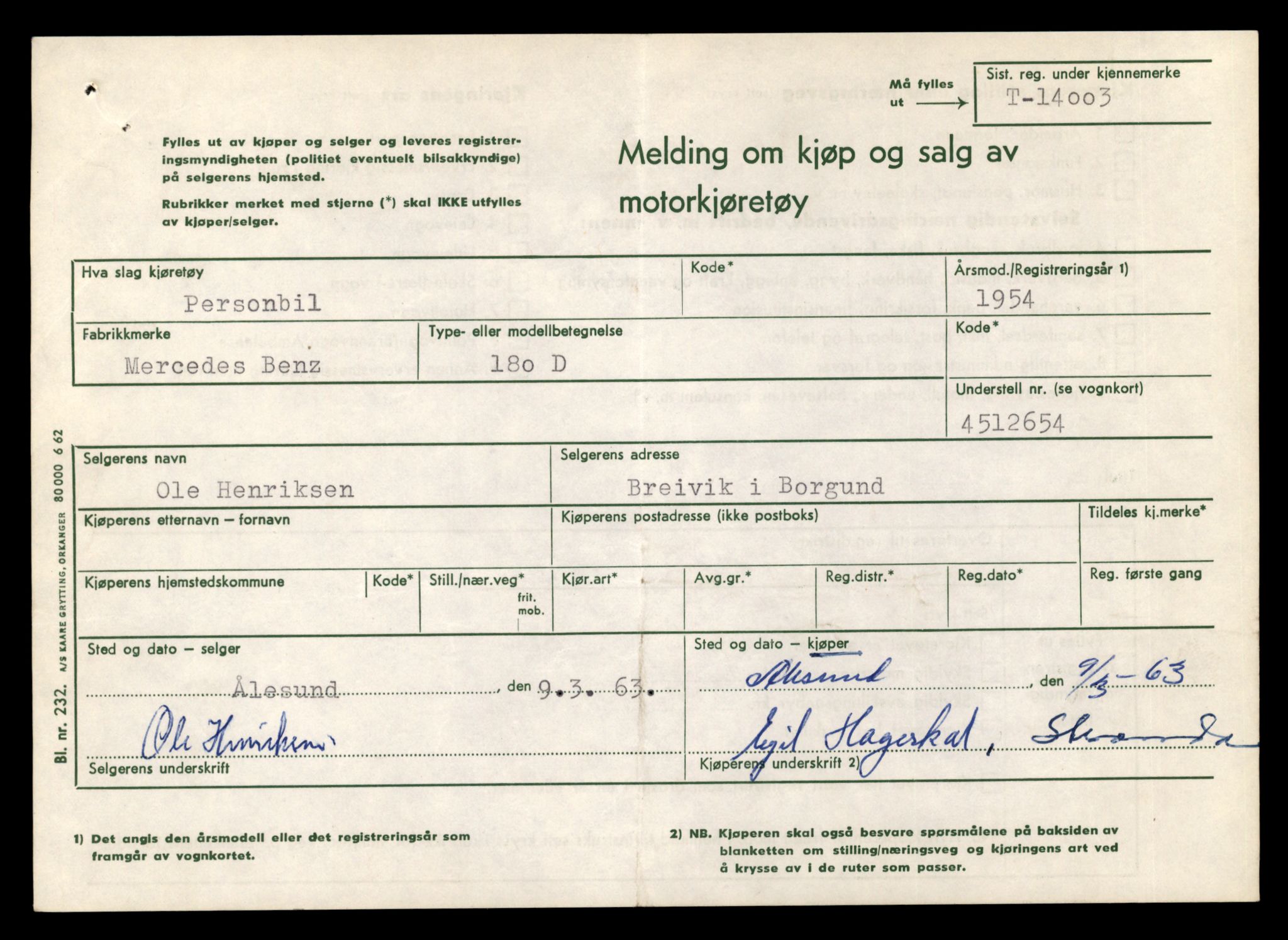 Møre og Romsdal vegkontor - Ålesund trafikkstasjon, AV/SAT-A-4099/F/Fe/L0042: Registreringskort for kjøretøy T 13906 - T 14079, 1927-1998, p. 1315