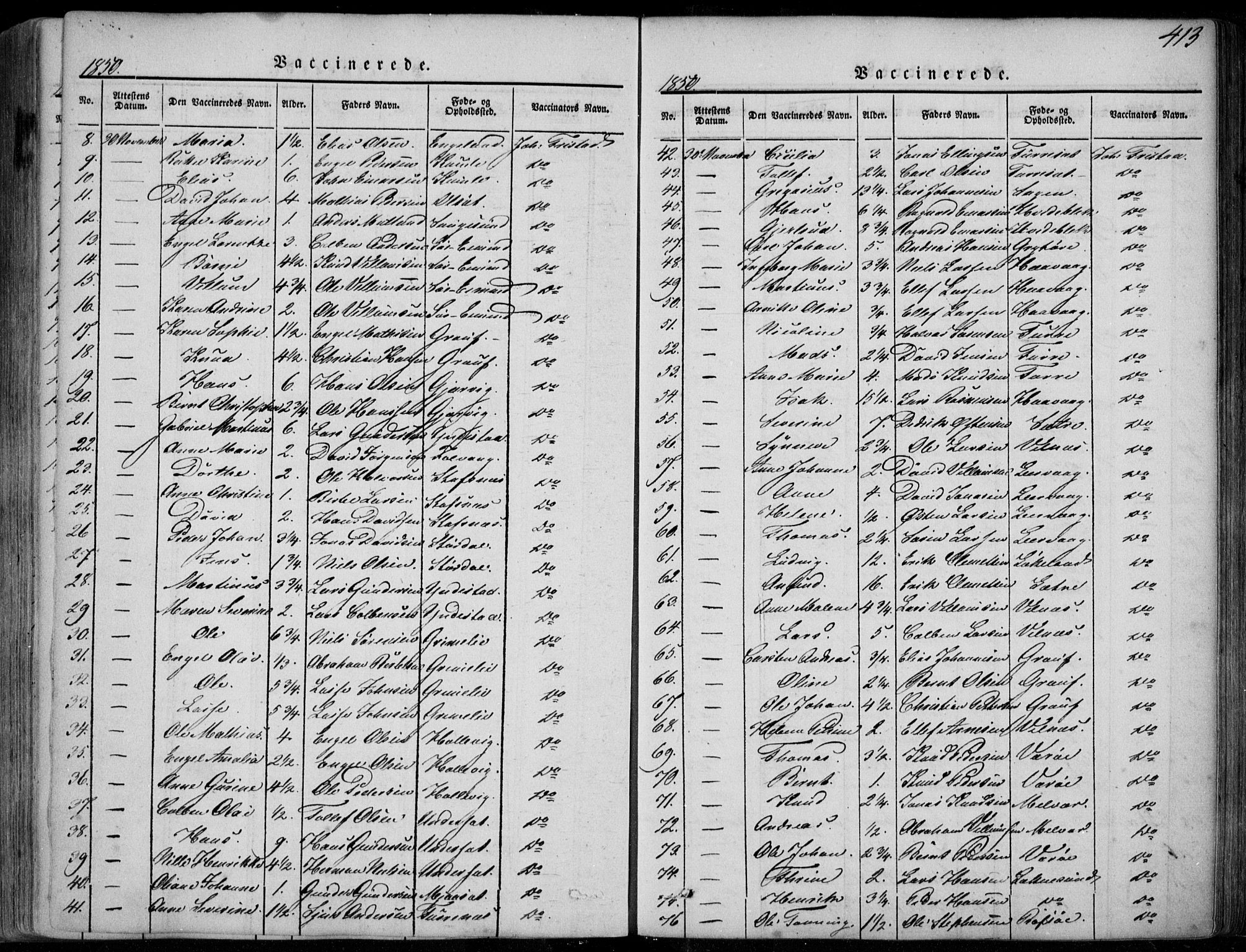 Askvoll sokneprestembete, SAB/A-79501/H/Haa/Haaa/L0011/0002: Parish register (official) no. A 11 II, 1845-1878, p. 413