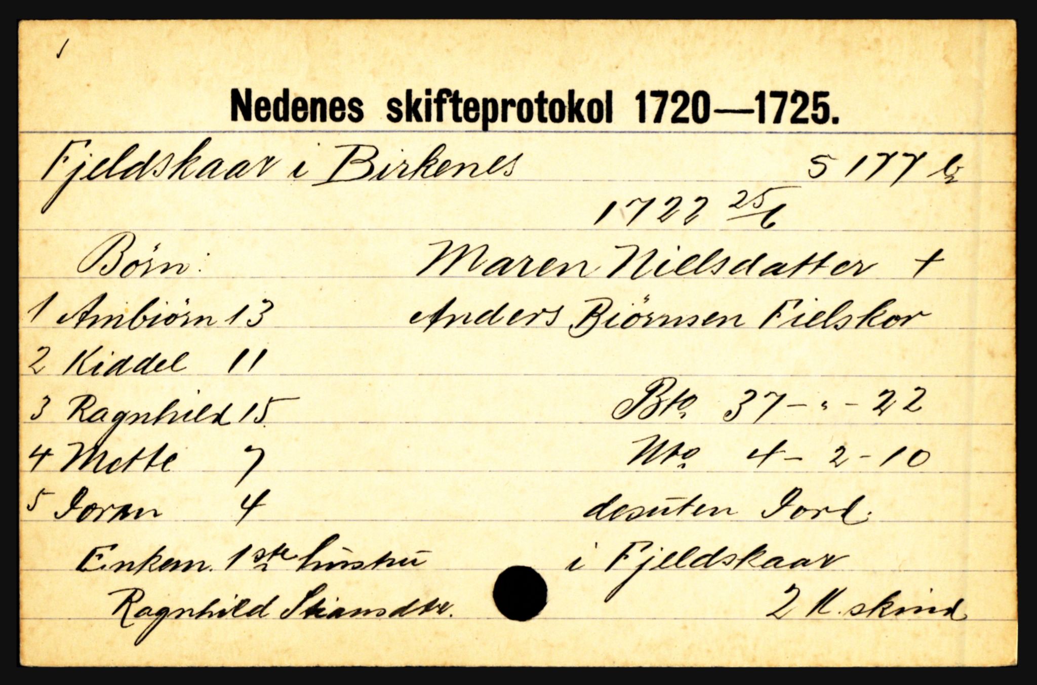 Nedenes sorenskriveri før 1824, AV/SAK-1221-0007/H, p. 6843