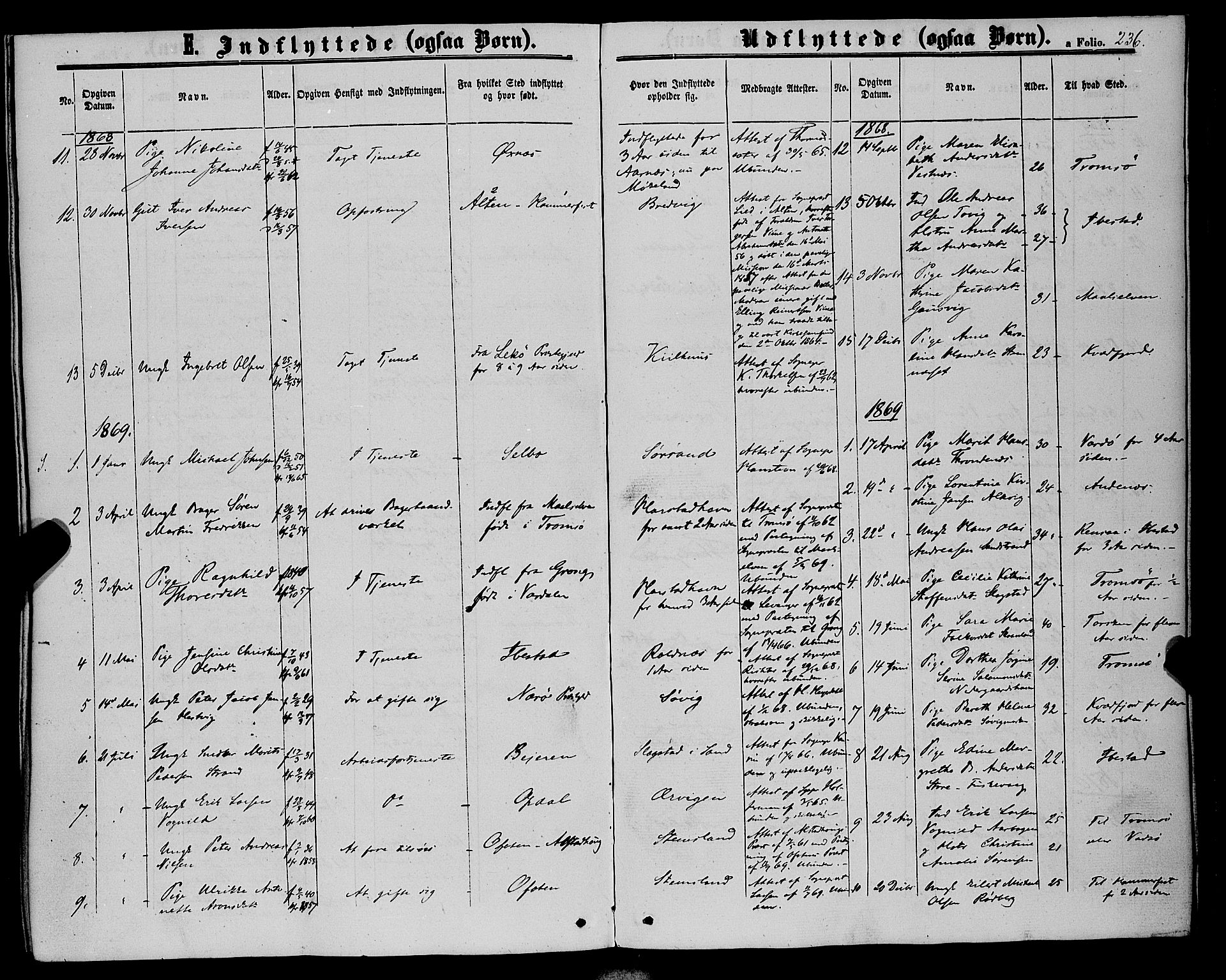 Trondenes sokneprestkontor, SATØ/S-1319/H/Ha/L0012kirke: Parish register (official) no. 12, 1863-1870, p. 236