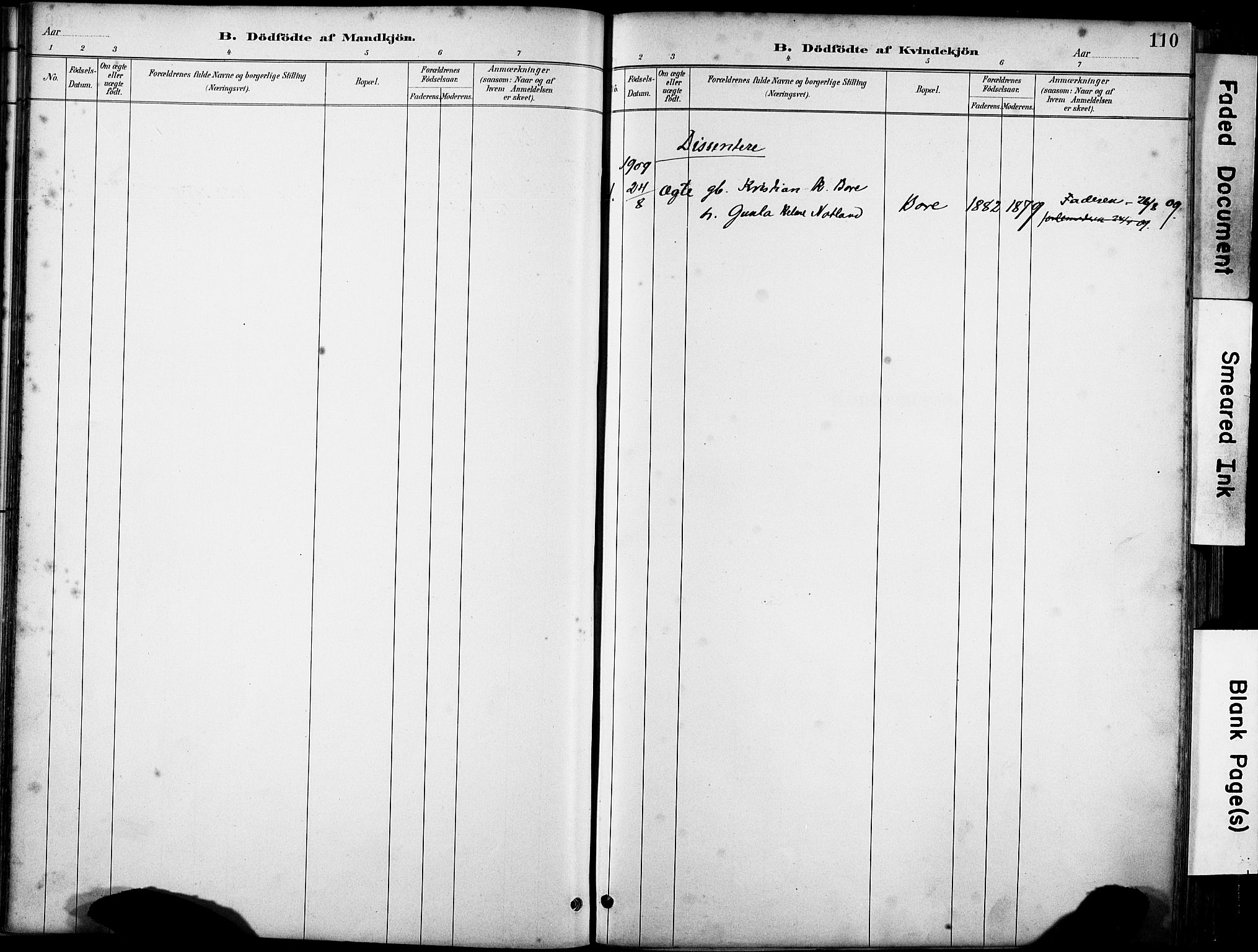 Klepp sokneprestkontor, AV/SAST-A-101803/001/3/30BA/L0008: Parish register (official) no. A 9, 1886-1919, p. 110