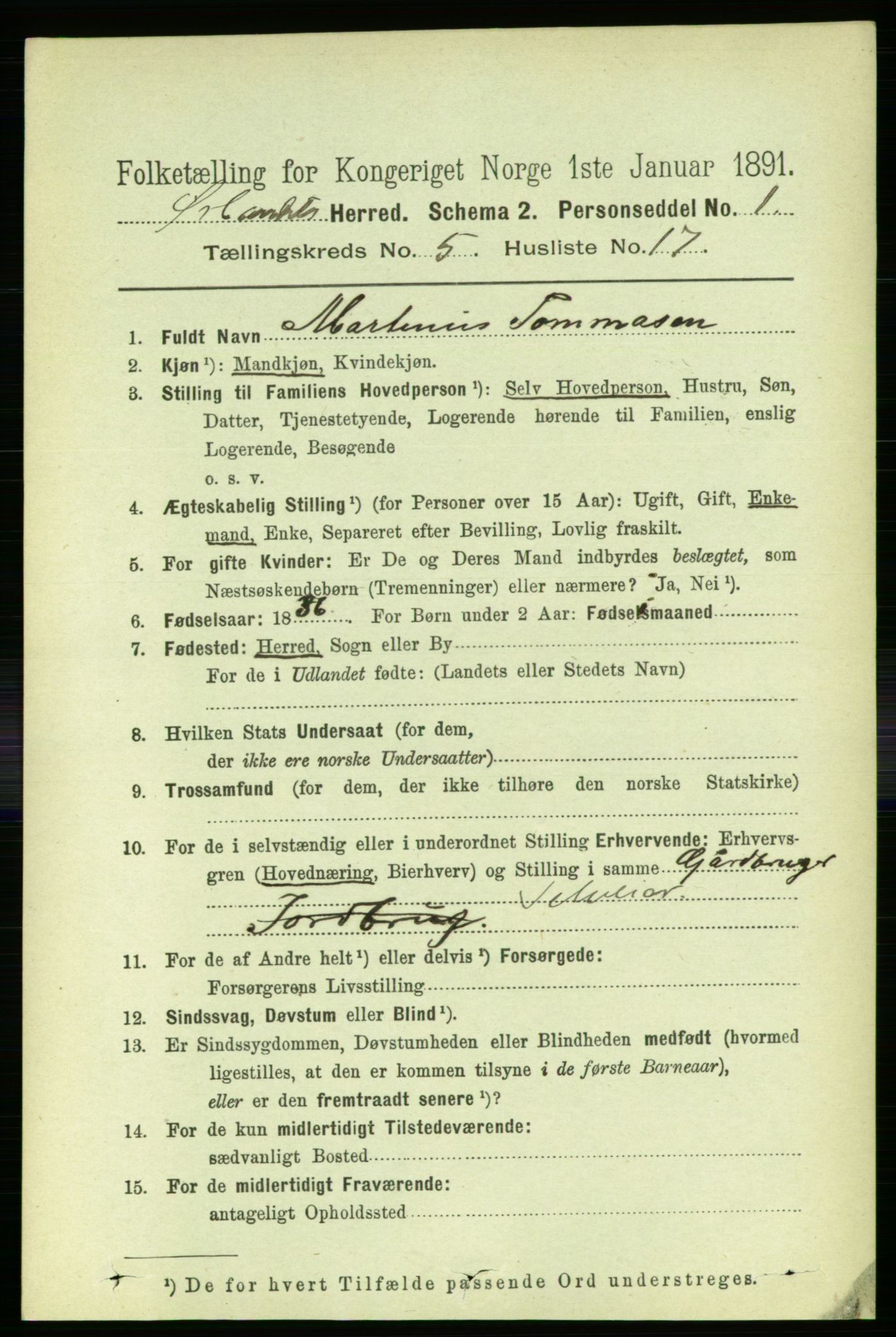 RA, 1891 census for 1621 Ørland, 1891, p. 1747