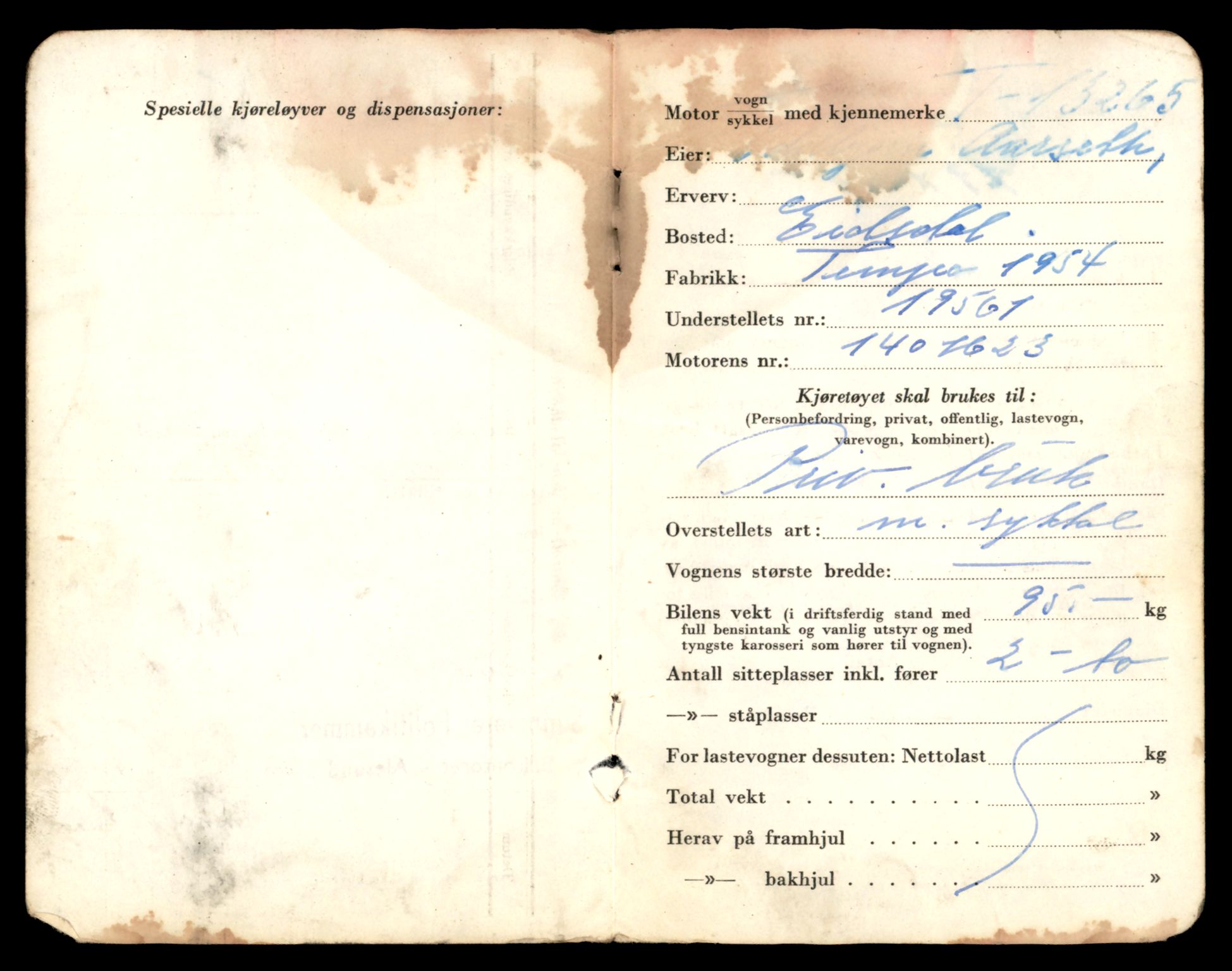 Møre og Romsdal vegkontor - Ålesund trafikkstasjon, AV/SAT-A-4099/F/Fe/L0038: Registreringskort for kjøretøy T 13180 - T 13360, 1927-1998, p. 1441