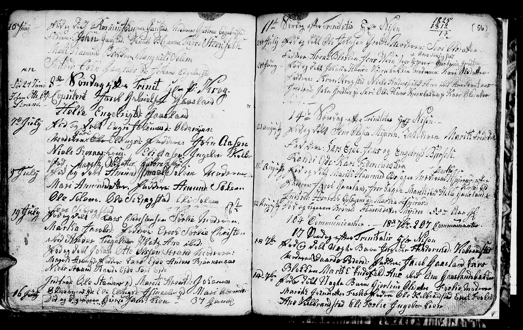 Ministerialprotokoller, klokkerbøker og fødselsregistre - Sør-Trøndelag, SAT/A-1456/694/L1129: Parish register (copy) no. 694C01, 1793-1815, p. 56