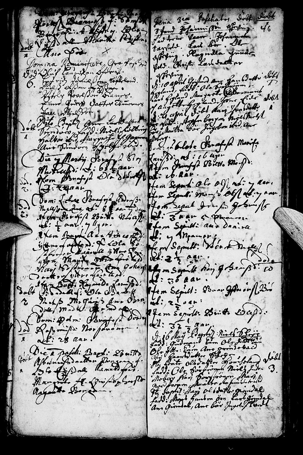 Os sokneprestembete, AV/SAB-A-99929: Parish register (official) no. A 1, 1669-1722, p. 46