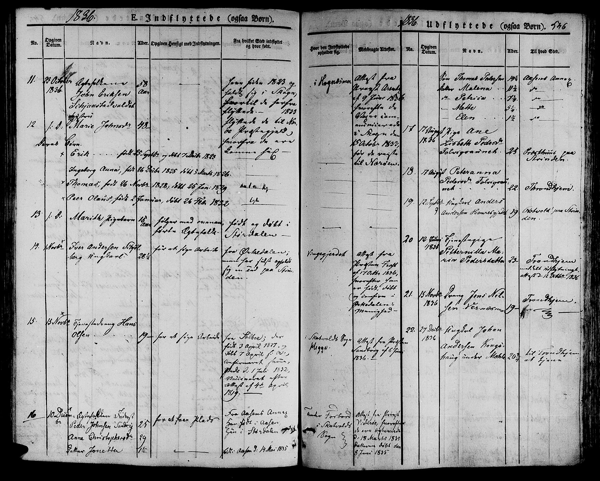 Ministerialprotokoller, klokkerbøker og fødselsregistre - Nord-Trøndelag, AV/SAT-A-1458/709/L0072: Parish register (official) no. 709A12, 1833-1844, p. 546