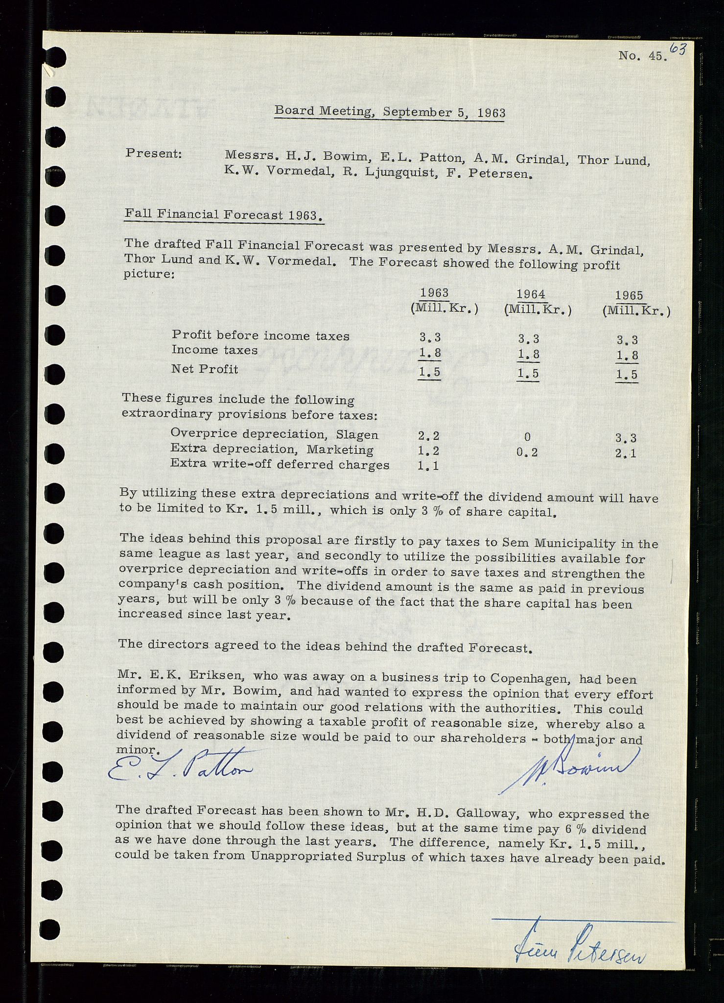 Pa 0982 - Esso Norge A/S, AV/SAST-A-100448/A/Aa/L0001/0004: Den administrerende direksjon Board minutes (styrereferater) / Den administrerende direksjon Board minutes (styrereferater), 1963-1964, p. 199