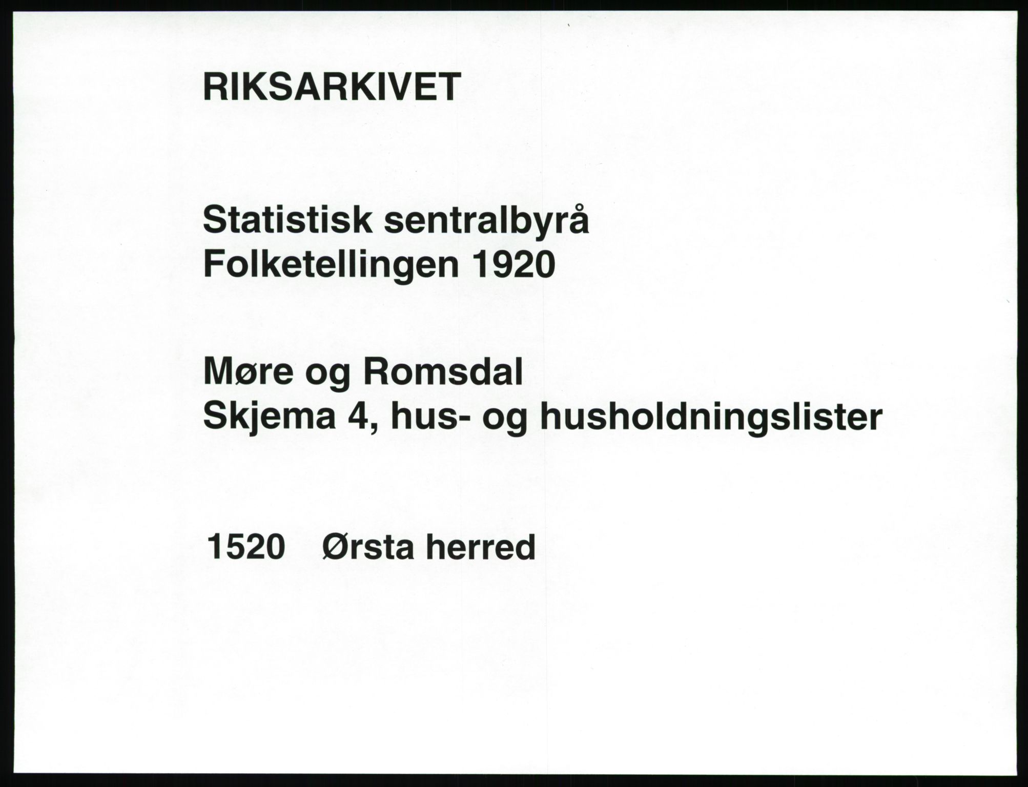 SAT, 1920 census for Ørsta, 1920, p. 36