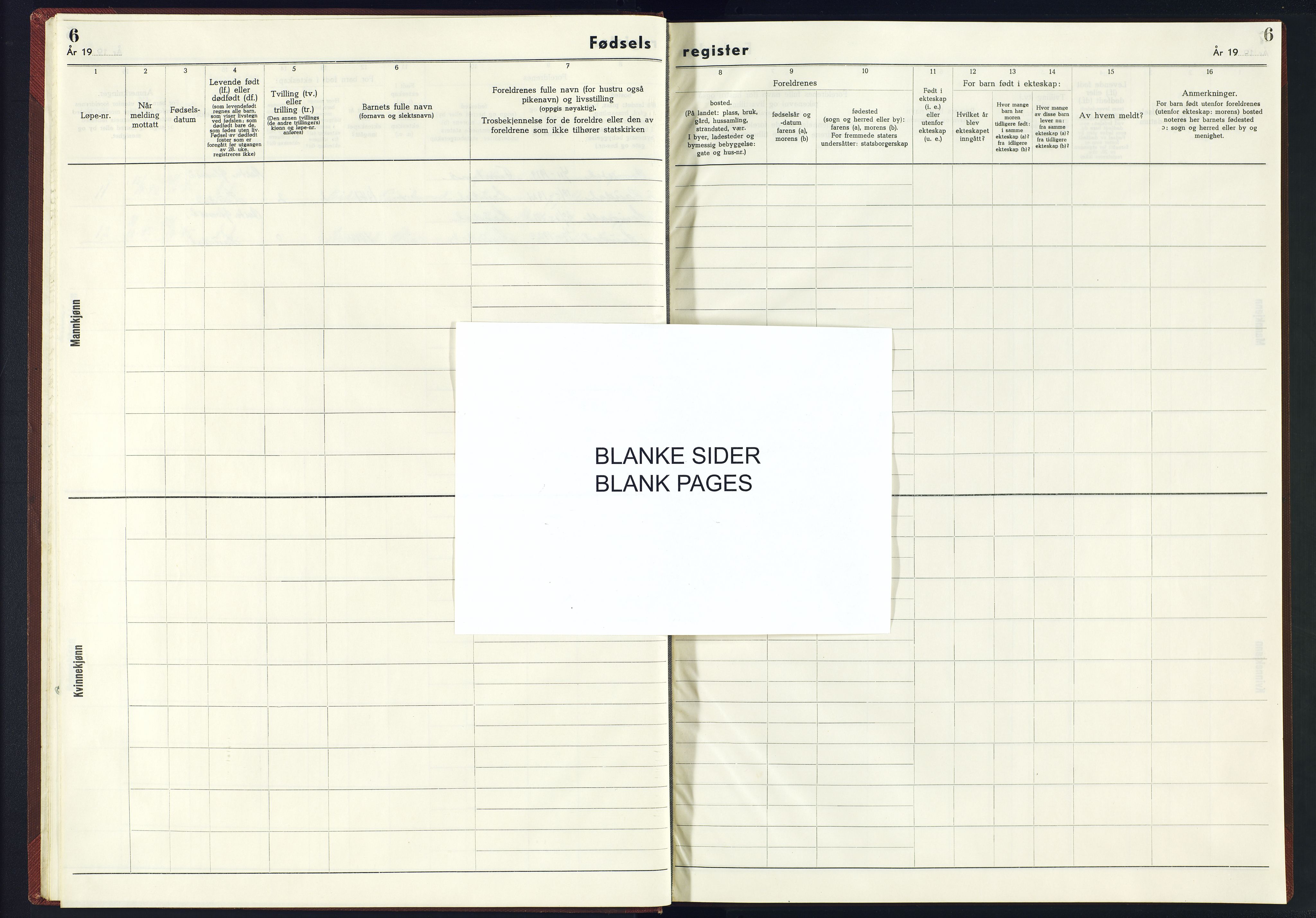 Holum sokneprestkontor, AV/SAK-1111-0022/J/Jb/L0002: Birth register no. II.6.2, 1943-1945