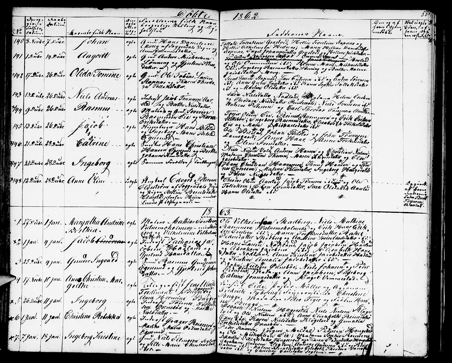 Eigersund sokneprestkontor, SAST/A-101807/S09/L0004: Parish register (copy) no. B 4, 1855-1871, p. 58
