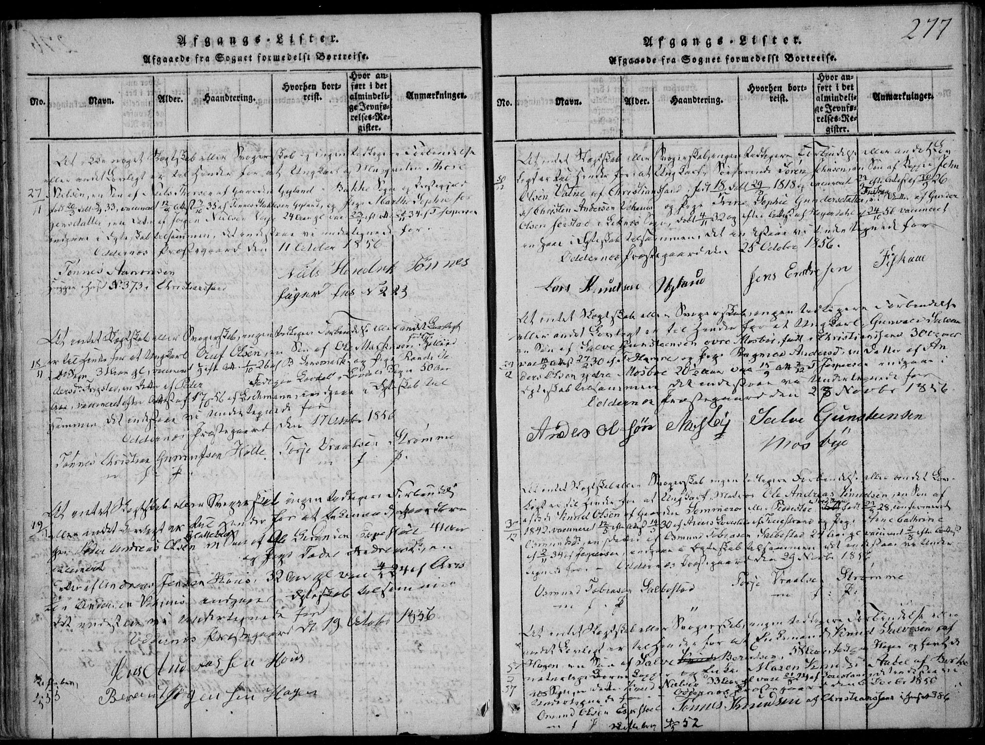 Oddernes sokneprestkontor, AV/SAK-1111-0033/F/Fa/Faa/L0005: Parish register (official) no. A 5, 1820-1838, p. 277