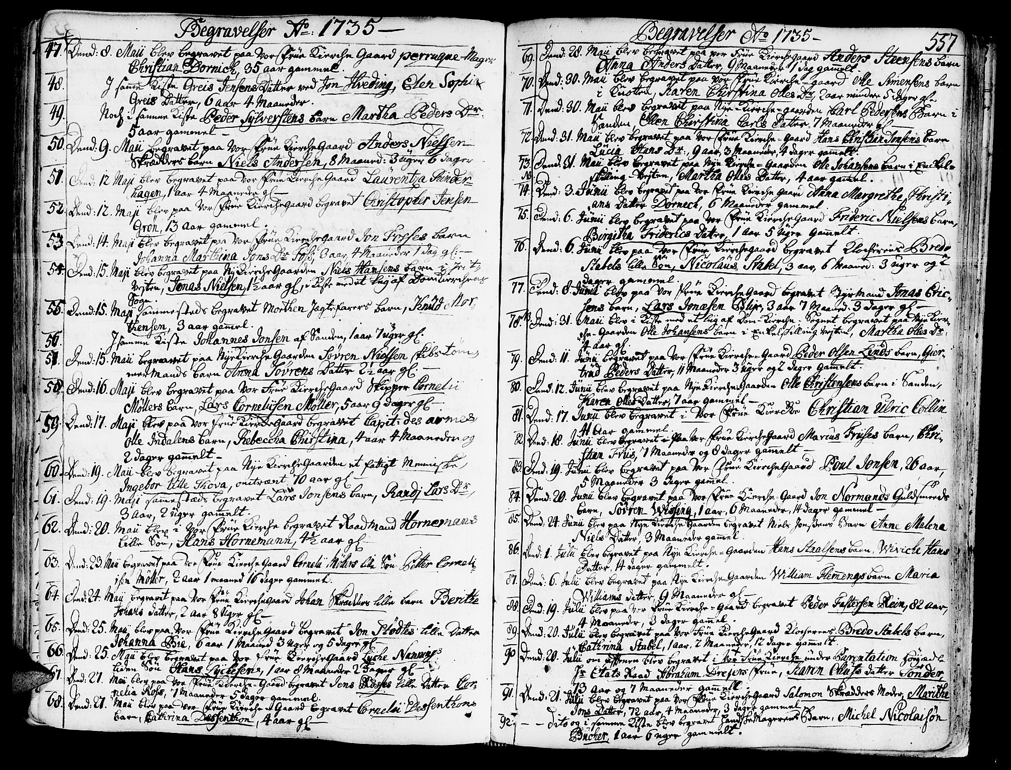 Ministerialprotokoller, klokkerbøker og fødselsregistre - Sør-Trøndelag, SAT/A-1456/602/L0103: Parish register (official) no. 602A01, 1732-1774, p. 557