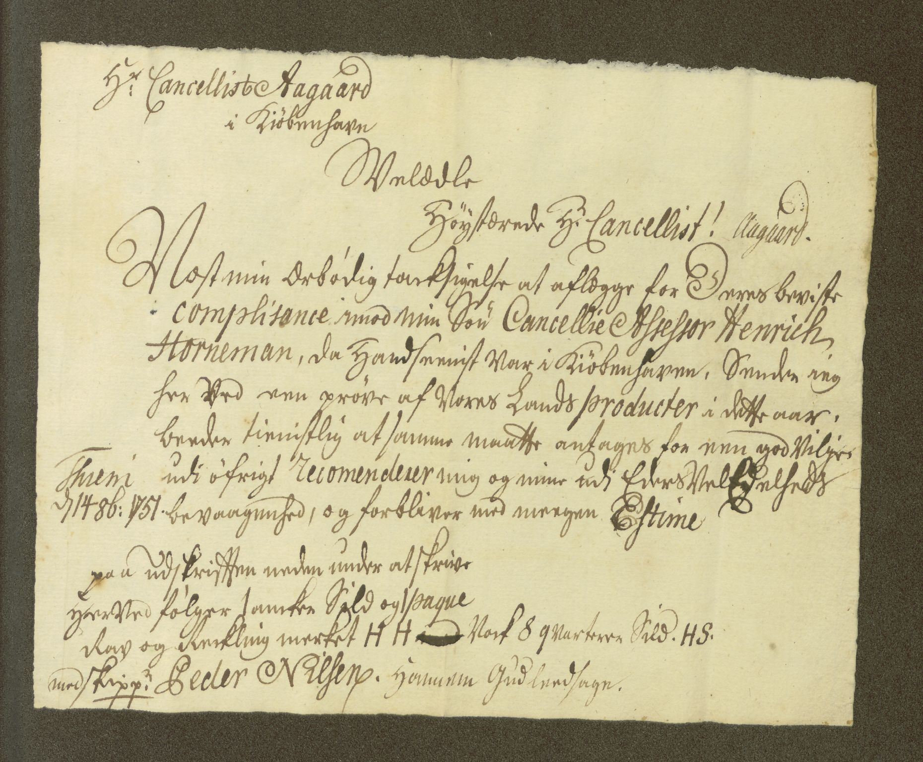 Horneman, AV/SAT-PA-0236/G/L0130: Familiebrev og dokumenter: Bonsach, 1727-1763, p. 404