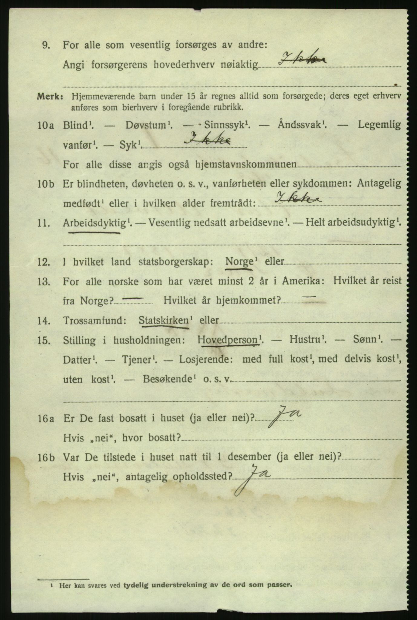 RA, 1920 census: Additional forms, 1920, p. 10