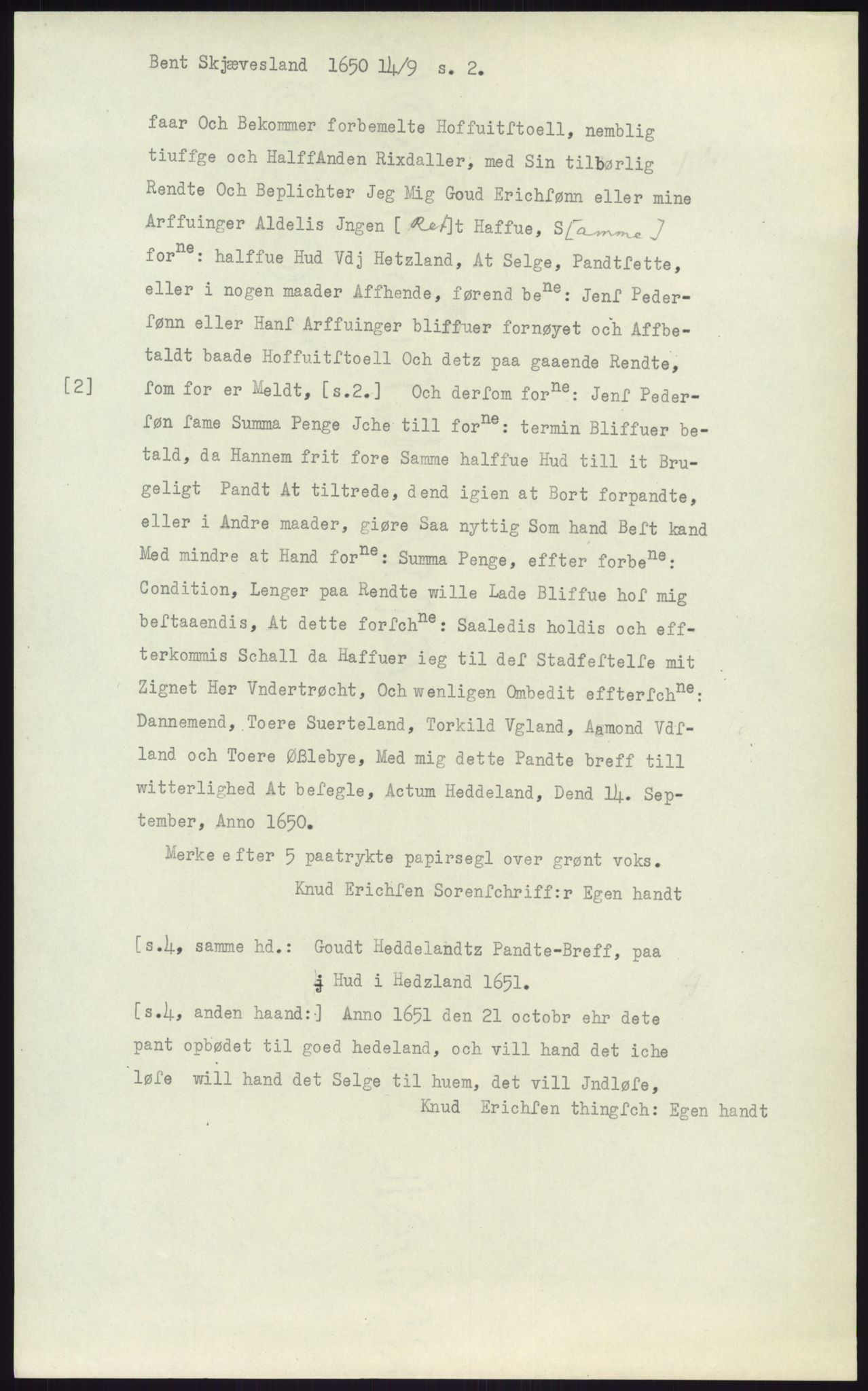 Samlinger til kildeutgivelse, Diplomavskriftsamlingen, AV/RA-EA-4053/H/Ha, p. 2816