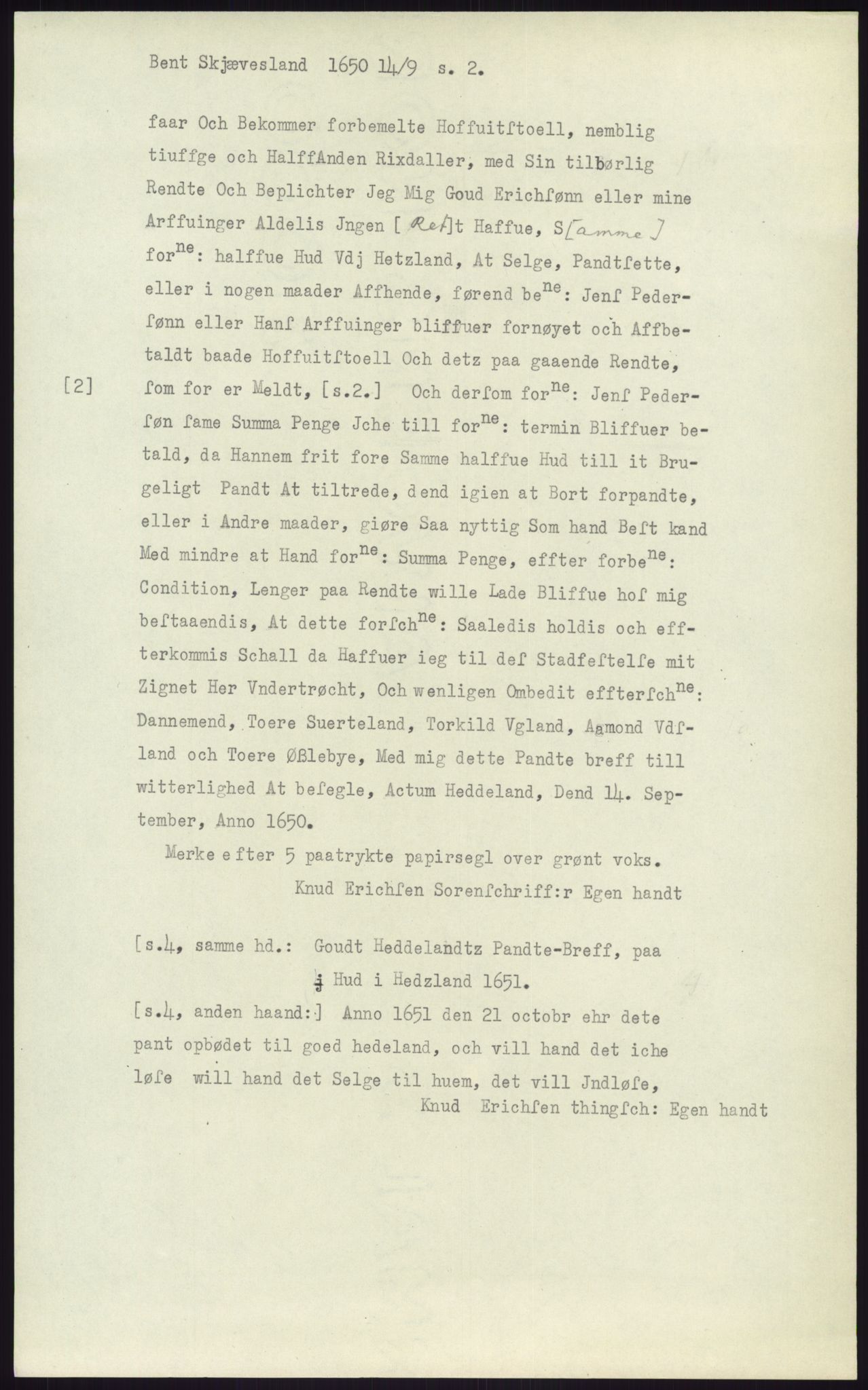 Samlinger til kildeutgivelse, Diplomavskriftsamlingen, RA/EA-4053/H/Ha, p. 2816