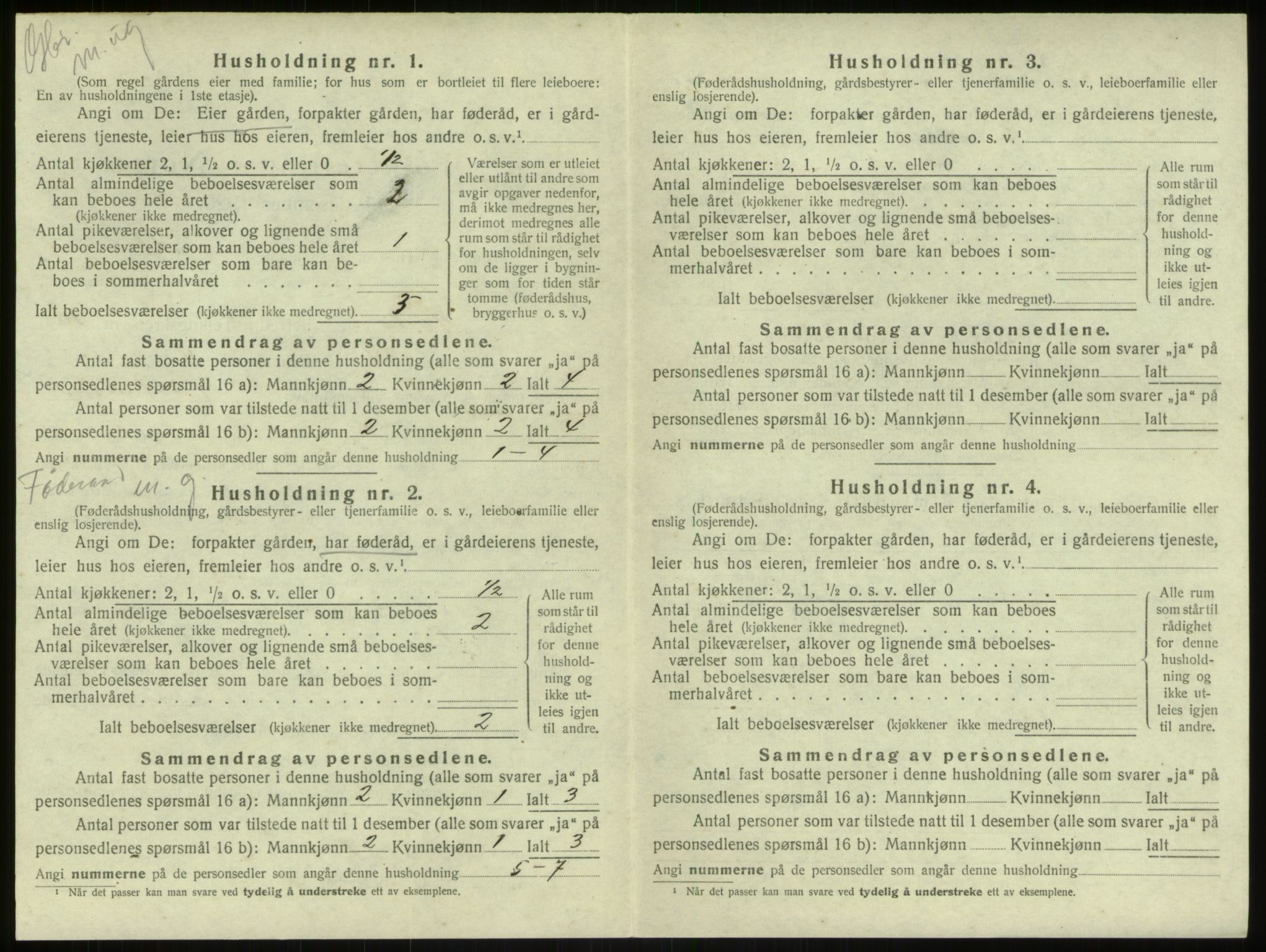 SAB, 1920 census for Haus, 1920, p. 735