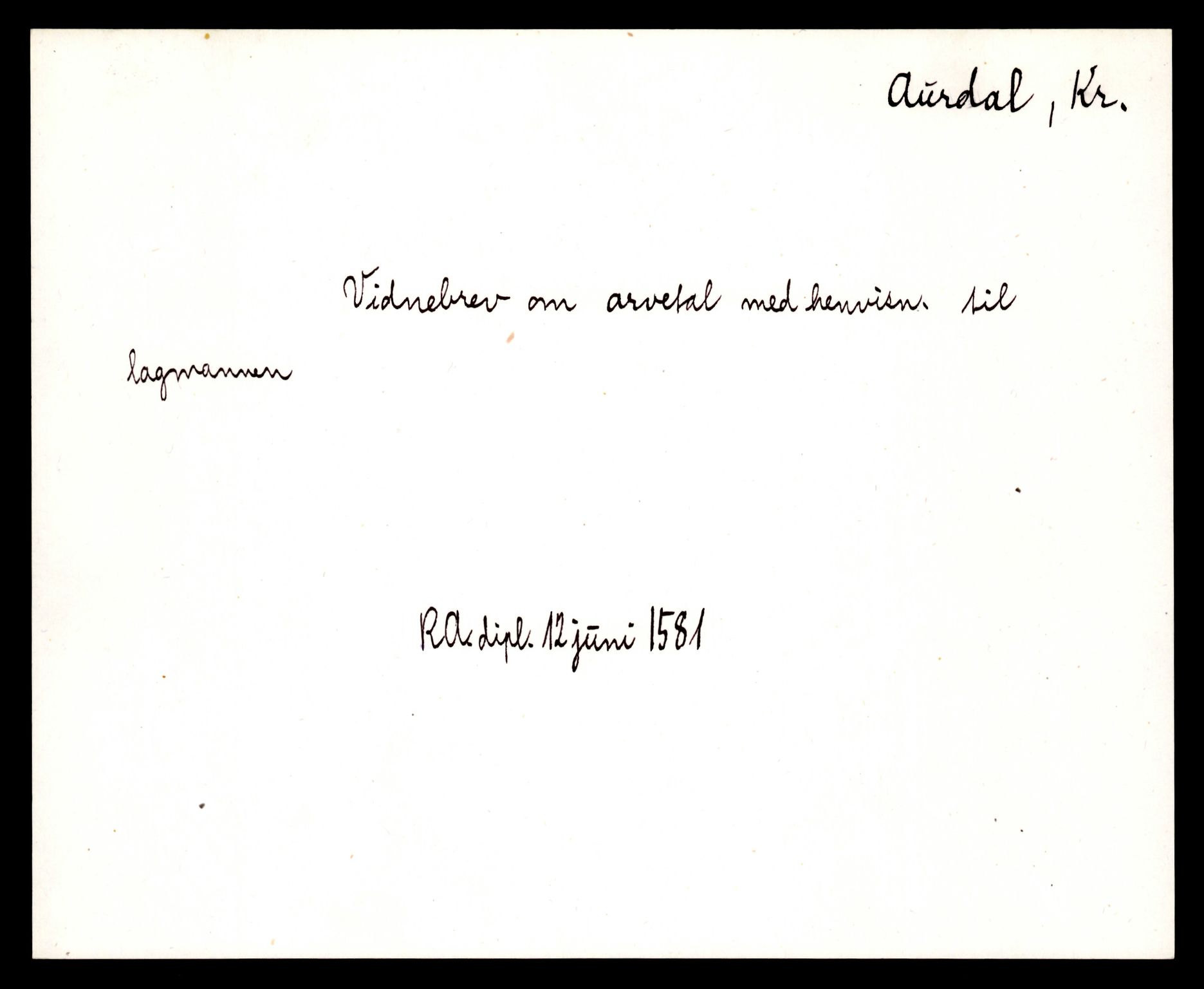 Riksarkivets diplomsamling, AV/RA-EA-5965/F35/F35e/L0011: Registreringssedler Oppland 3, 1400-1700, p. 515