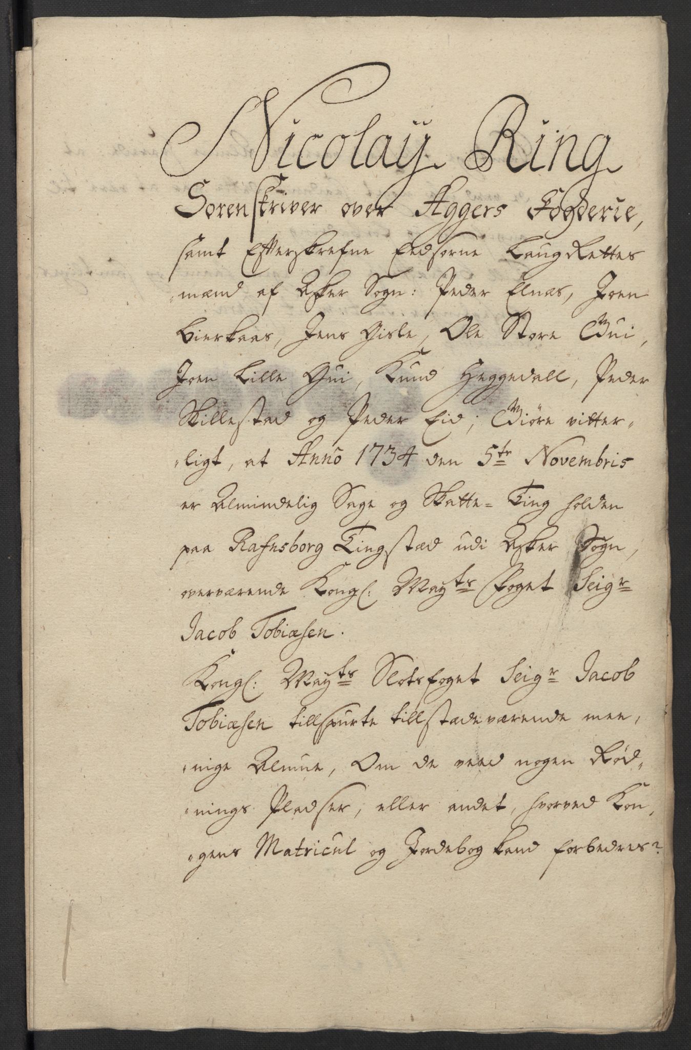 Rentekammeret inntil 1814, Reviderte regnskaper, Fogderegnskap, AV/RA-EA-4092/R10/L0473: Fogderegnskap Aker og Follo, 1734, p. 38