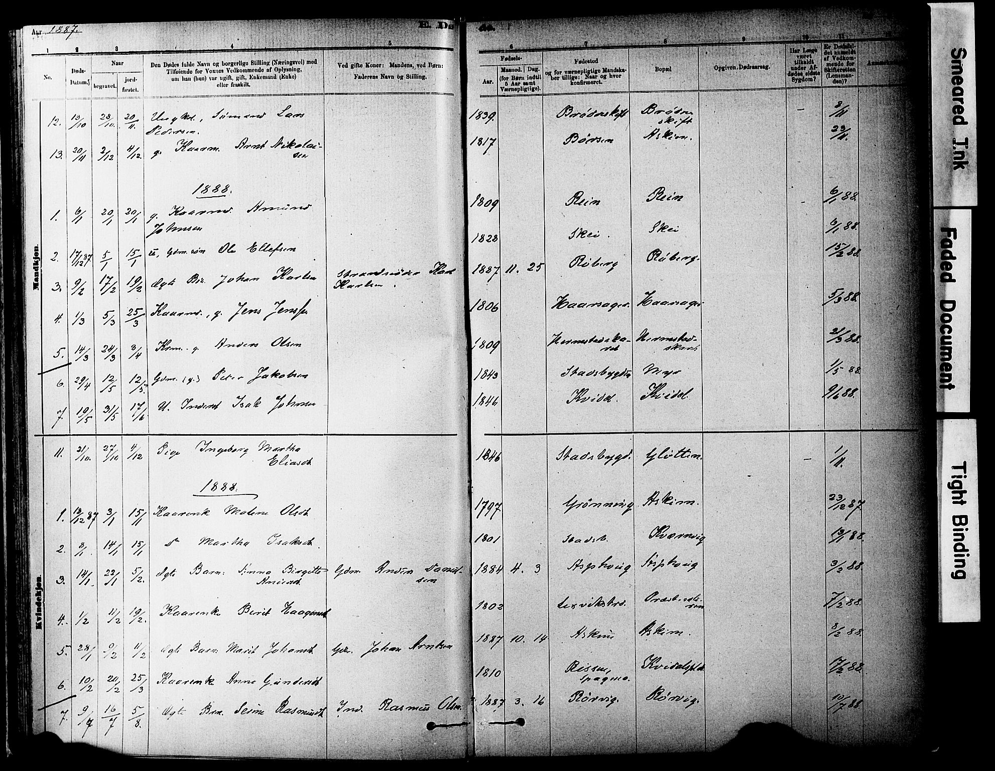 Ministerialprotokoller, klokkerbøker og fødselsregistre - Sør-Trøndelag, AV/SAT-A-1456/646/L0615: Parish register (official) no. 646A13, 1885-1900