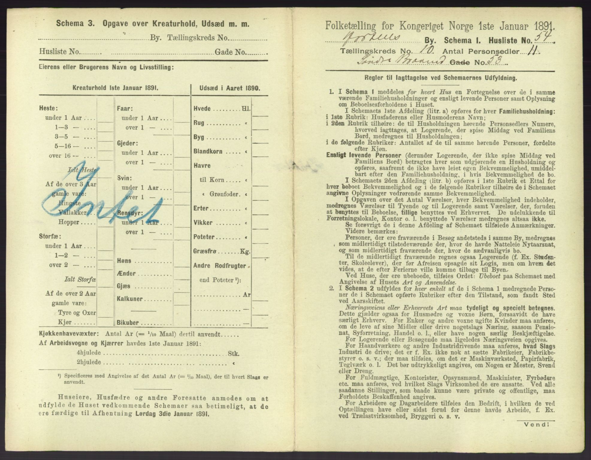 RA, 1891 census for 0703 Horten, 1891, p. 1151