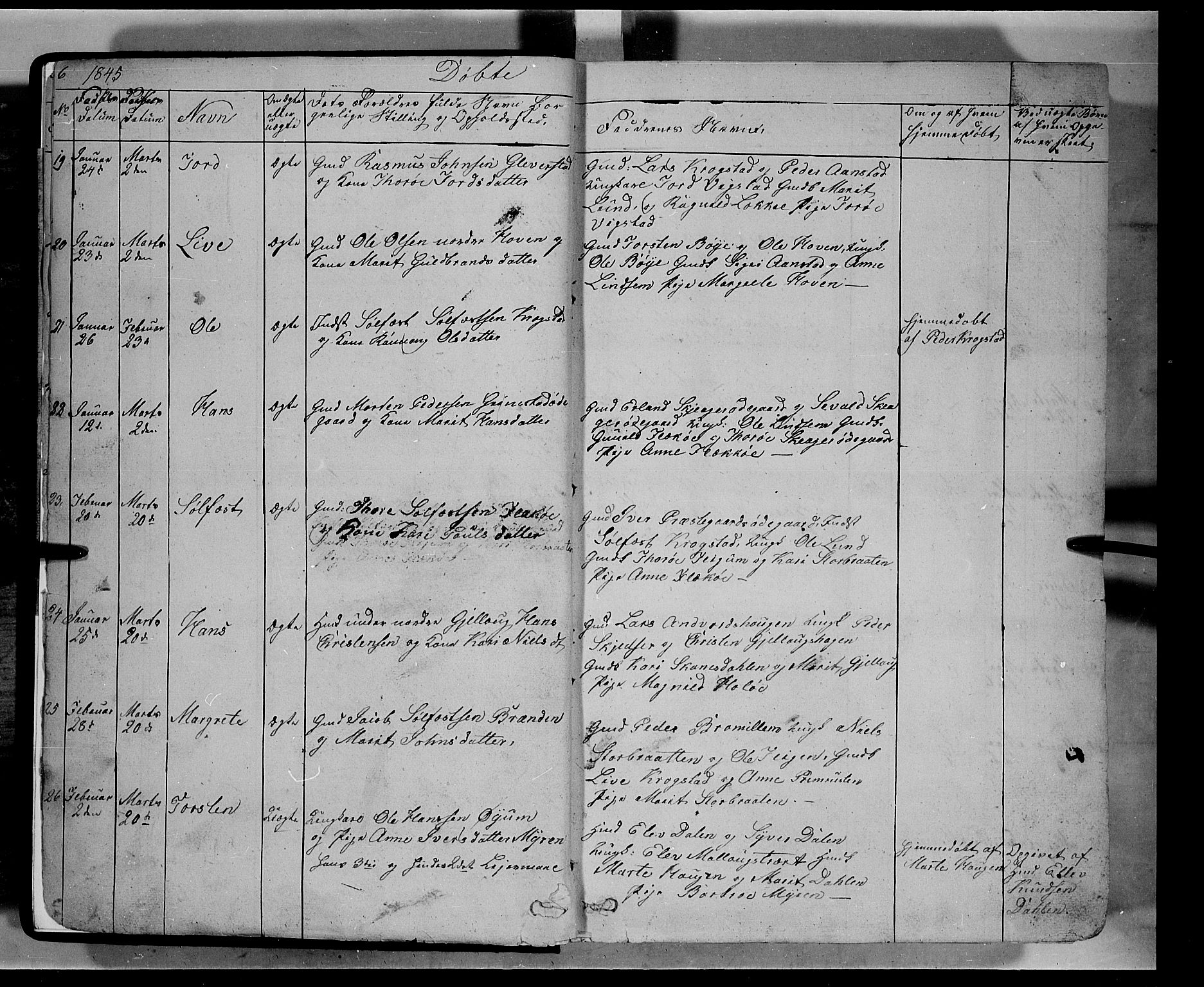 Lom prestekontor, AV/SAH-PREST-070/L/L0004: Parish register (copy) no. 4, 1845-1864, p. 6-7