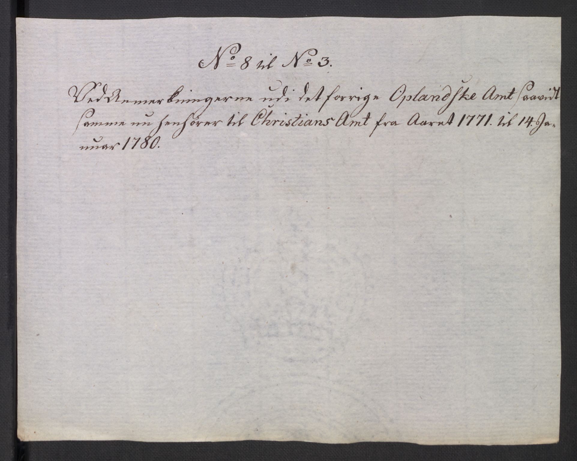 Rentekammeret inntil 1814, Reviderte regnskaper, Mindre regnskaper, AV/RA-EA-4068/Rb/L0014: Opplands amt, 1771-1779, p. 943