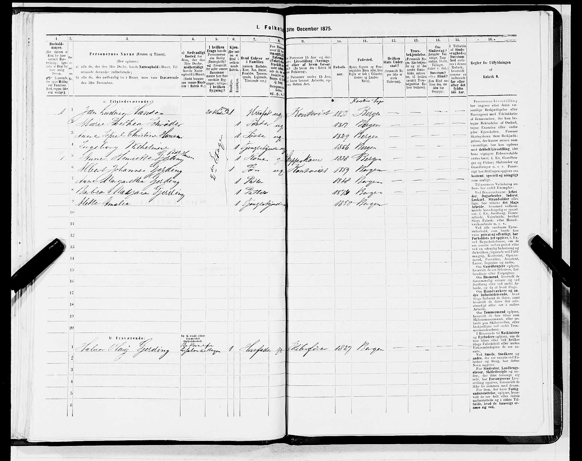 SAB, 1875 census for 1301 Bergen, 1875, p. 4558