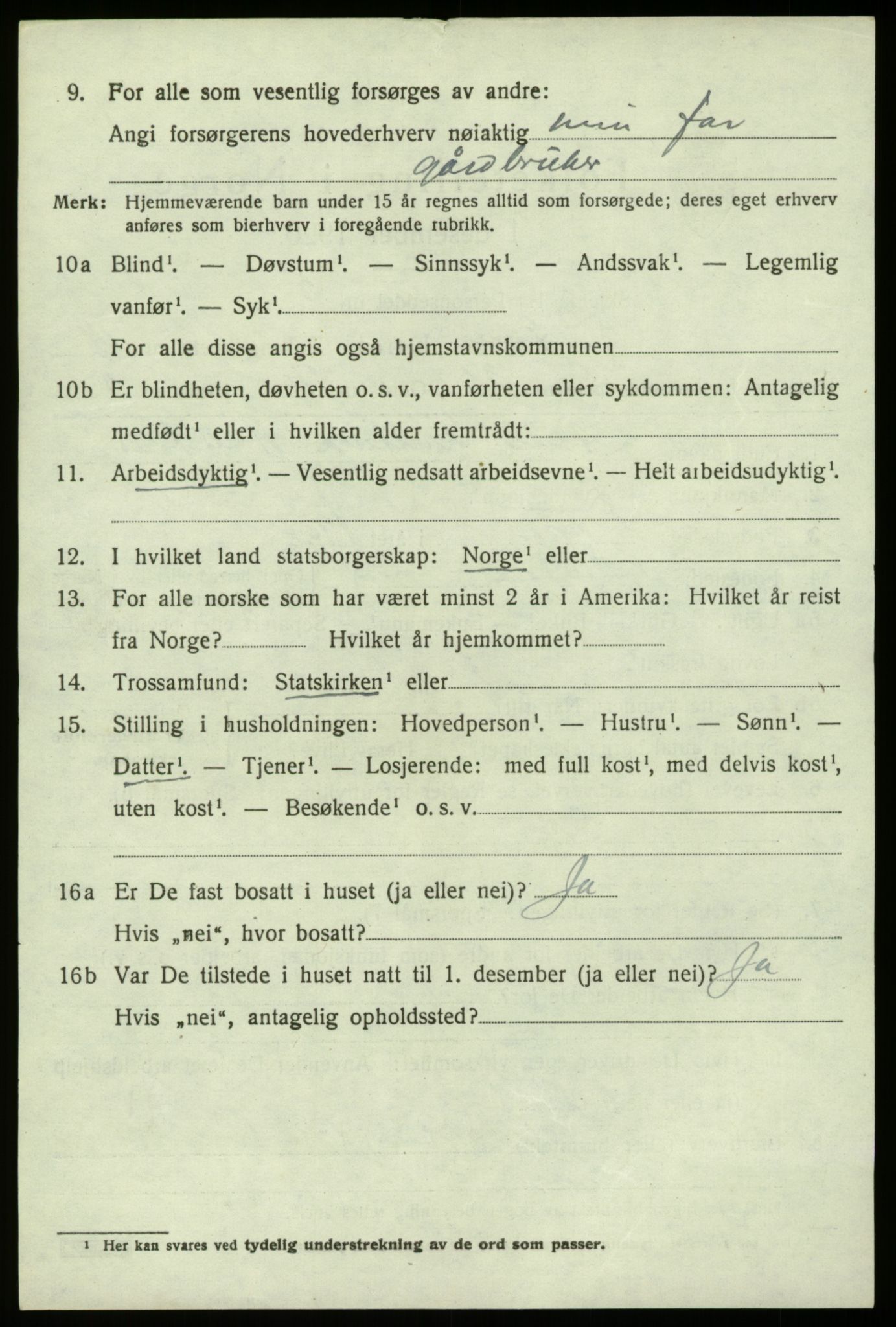 SAB, 1920 census for Fana, 1920, p. 20984