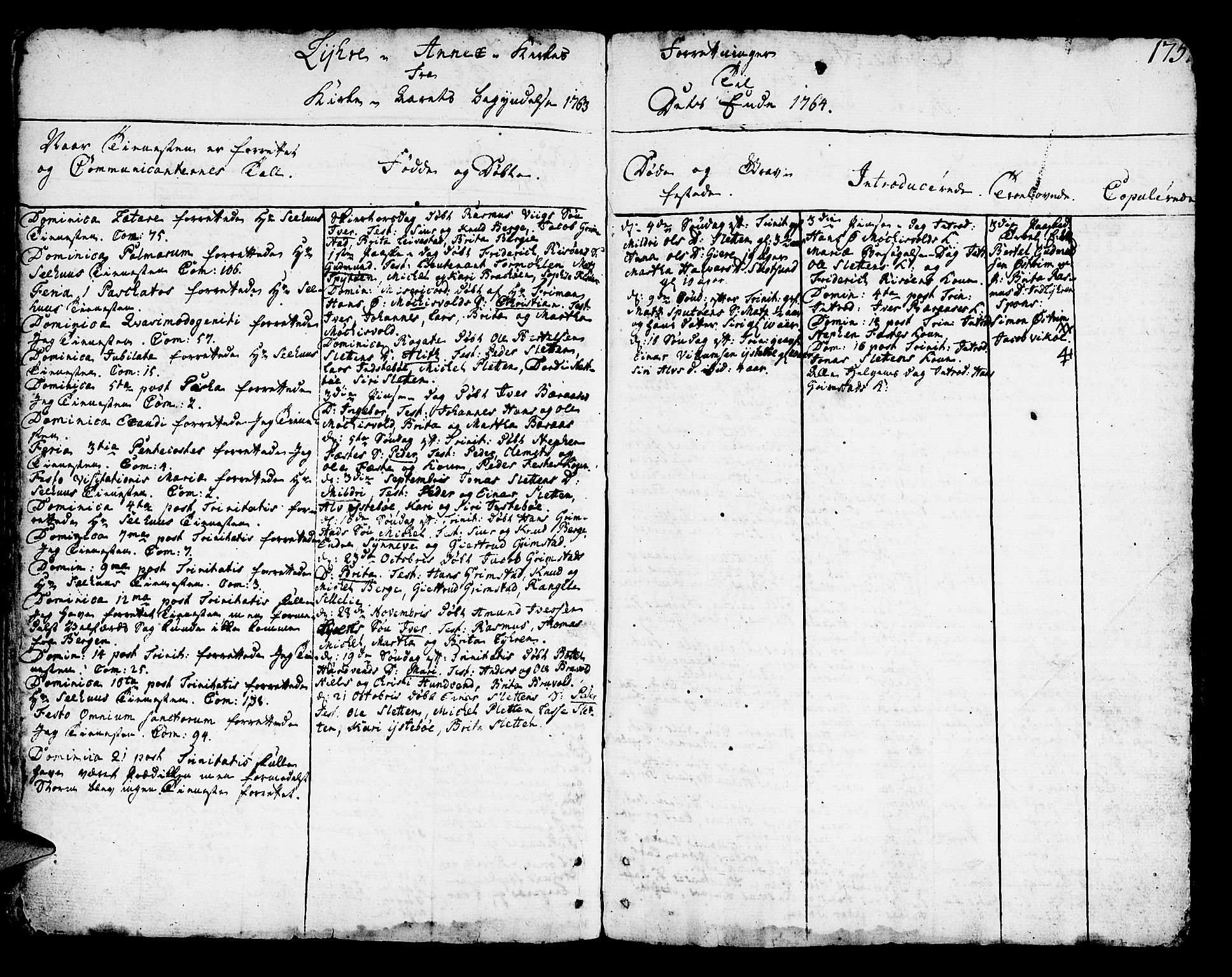 Lindås Sokneprestembete, SAB/A-76701/H/Haa: Parish register (official) no. A 3, 1748-1764, p. 175