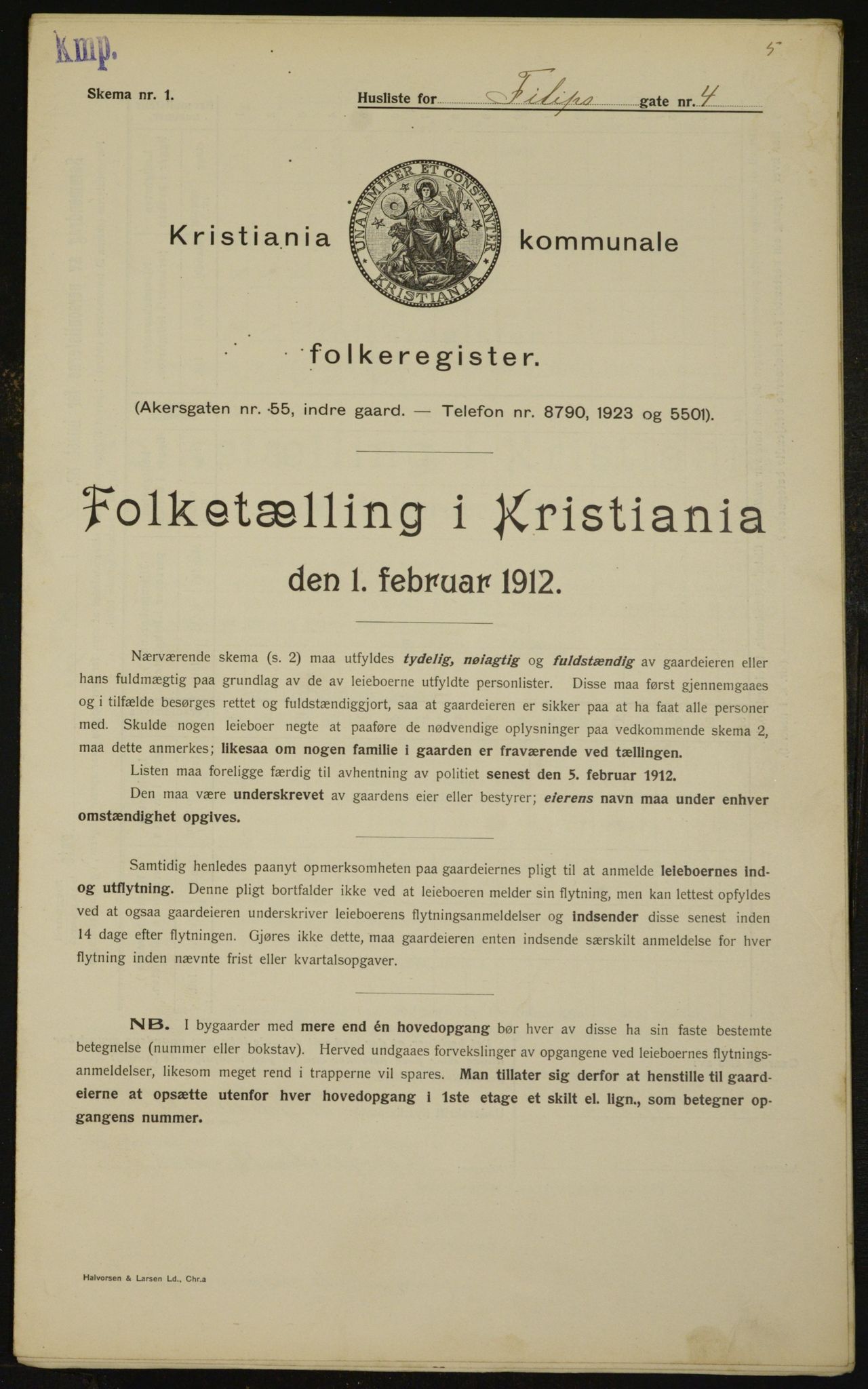 OBA, Municipal Census 1912 for Kristiania, 1912, p. 24201