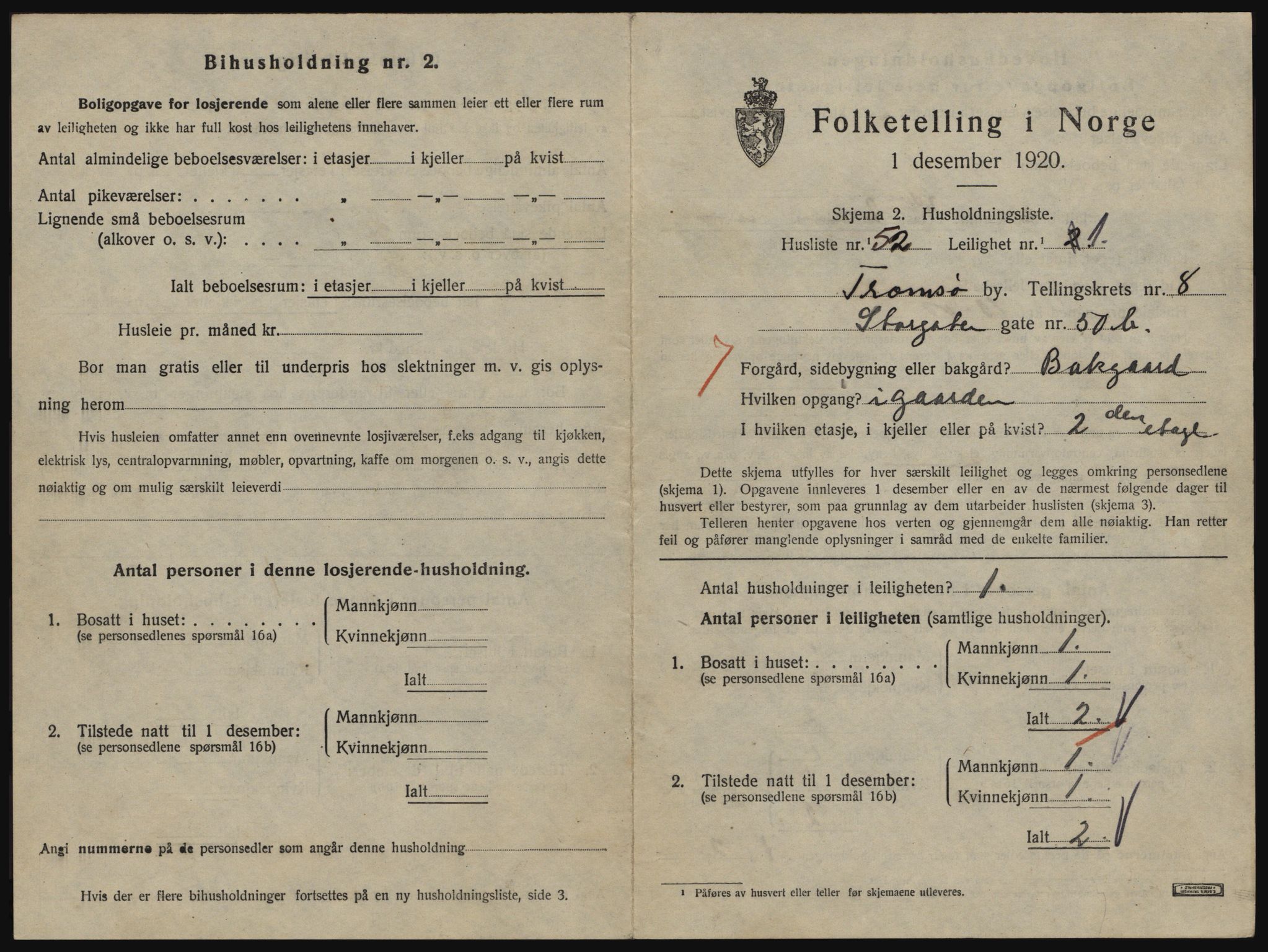 SATØ, 1920 census for Tromsø, 1920, p. 4621