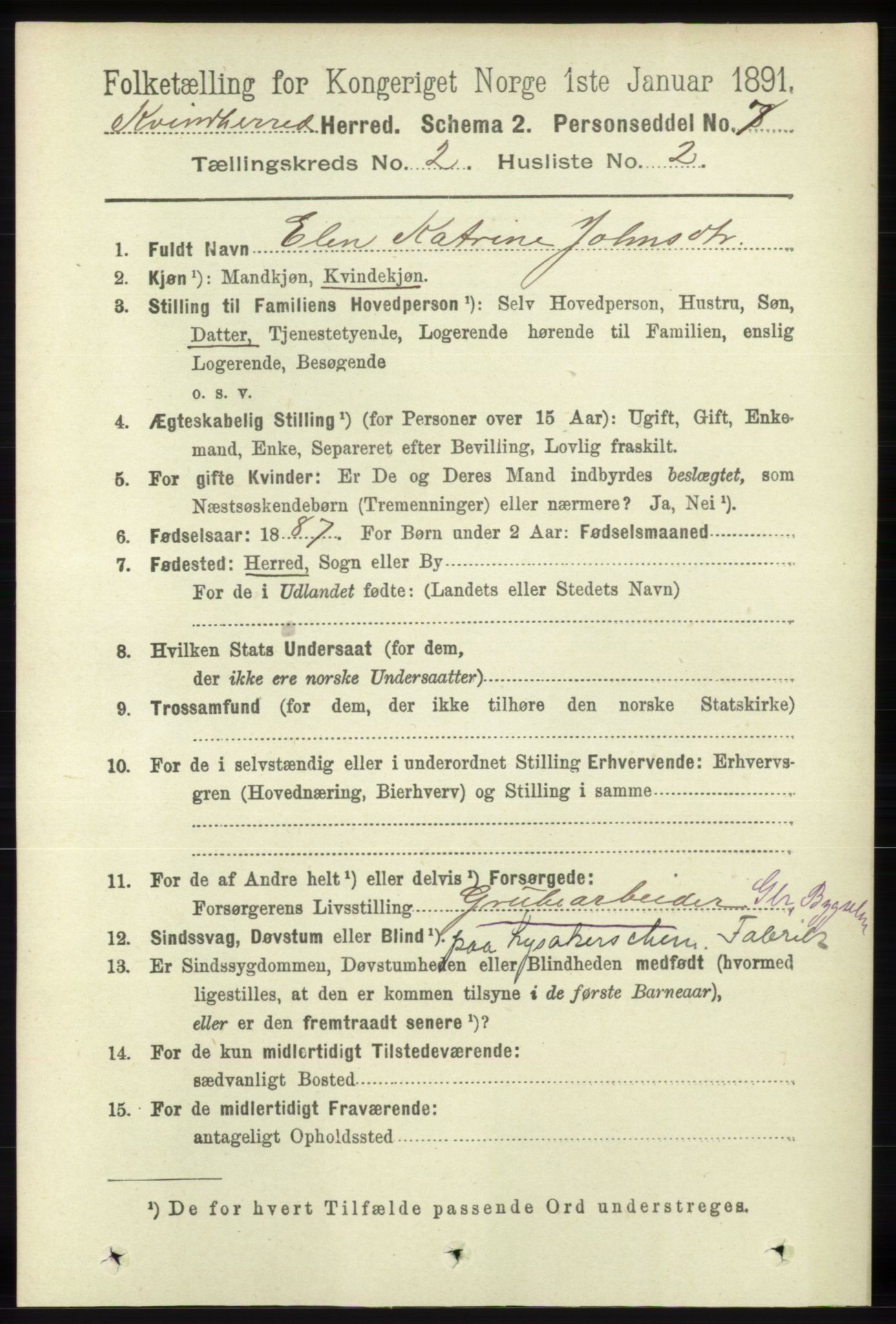 RA, 1891 census for 1224 Kvinnherad, 1891, p. 635